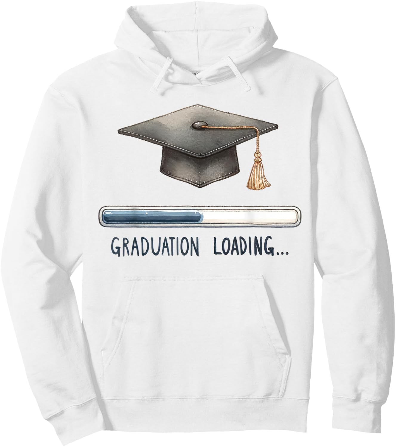 Graduation Loading Hoodie - Hoodie | White