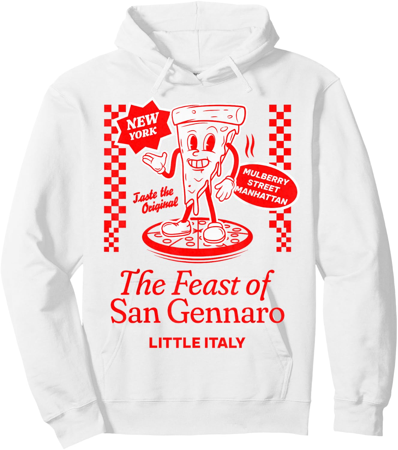 Feast of San Gennaro Little Italy Festival New York Pizza Hoodie - Hoodie | White