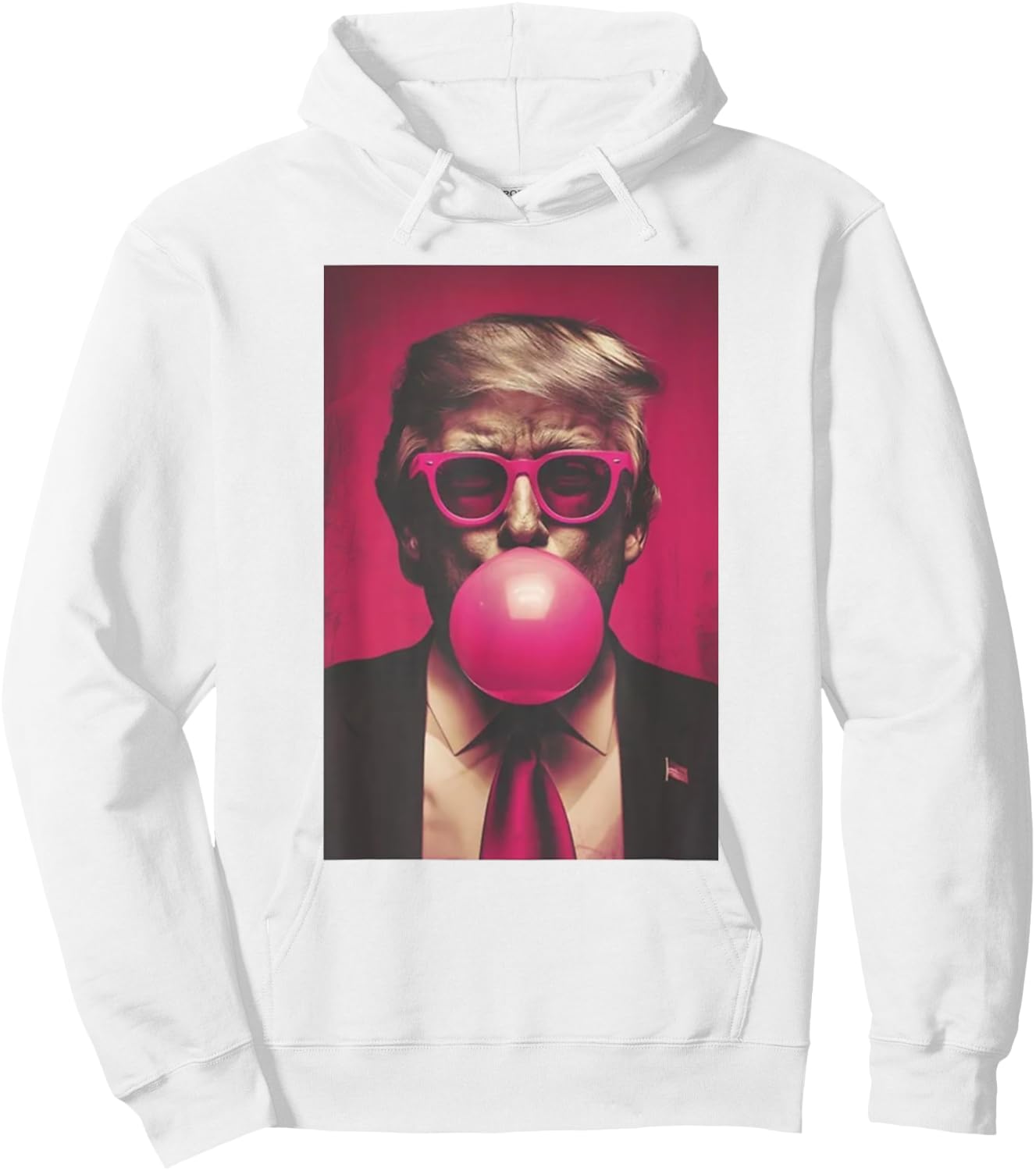 President Donald Trump Bubble Gum 2024 Hoodie - Hoodie | White