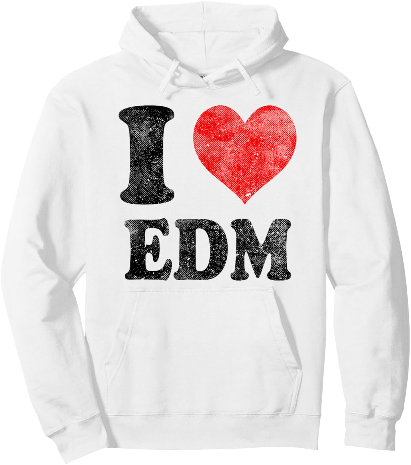 I Love EDM Vintage Hoodie - Hoodie | White