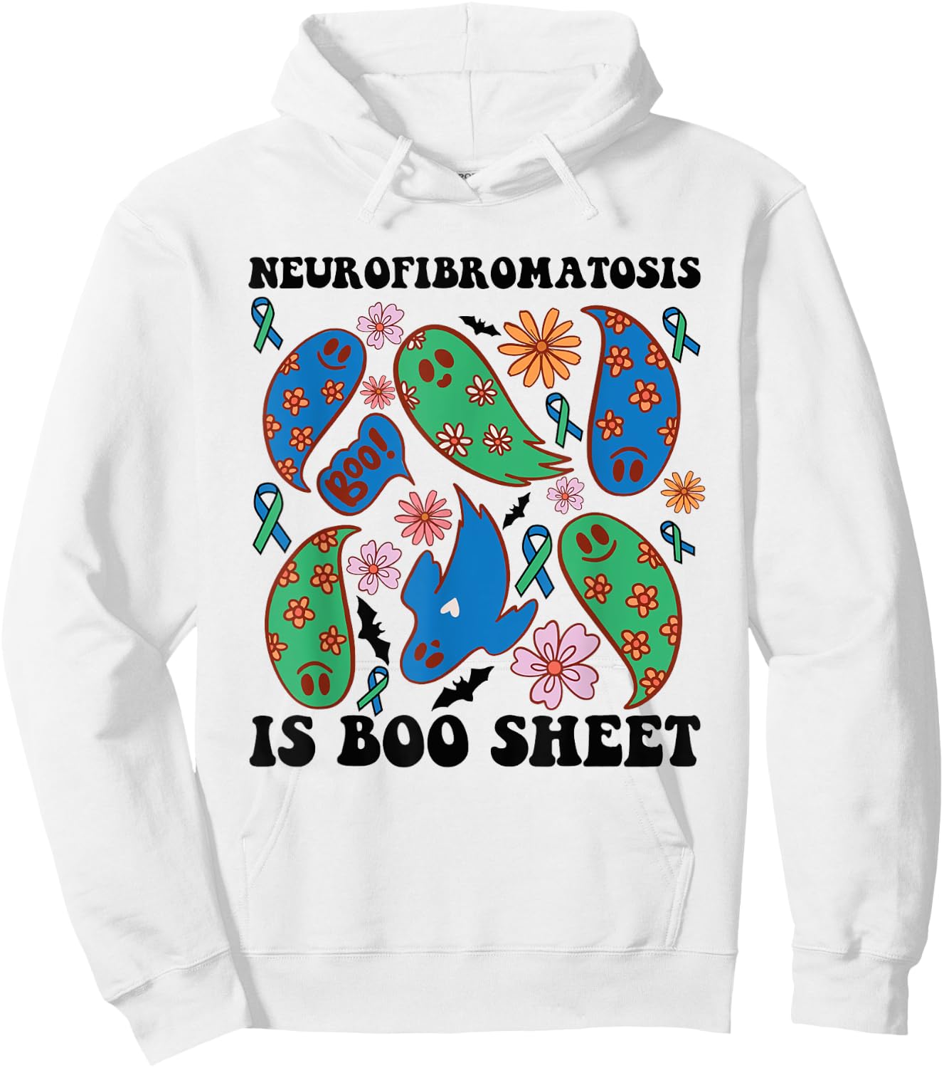 Neurofibromatosis Awareness Halloween Ghosts Sped Teacher Hoodie - Hoodie | White