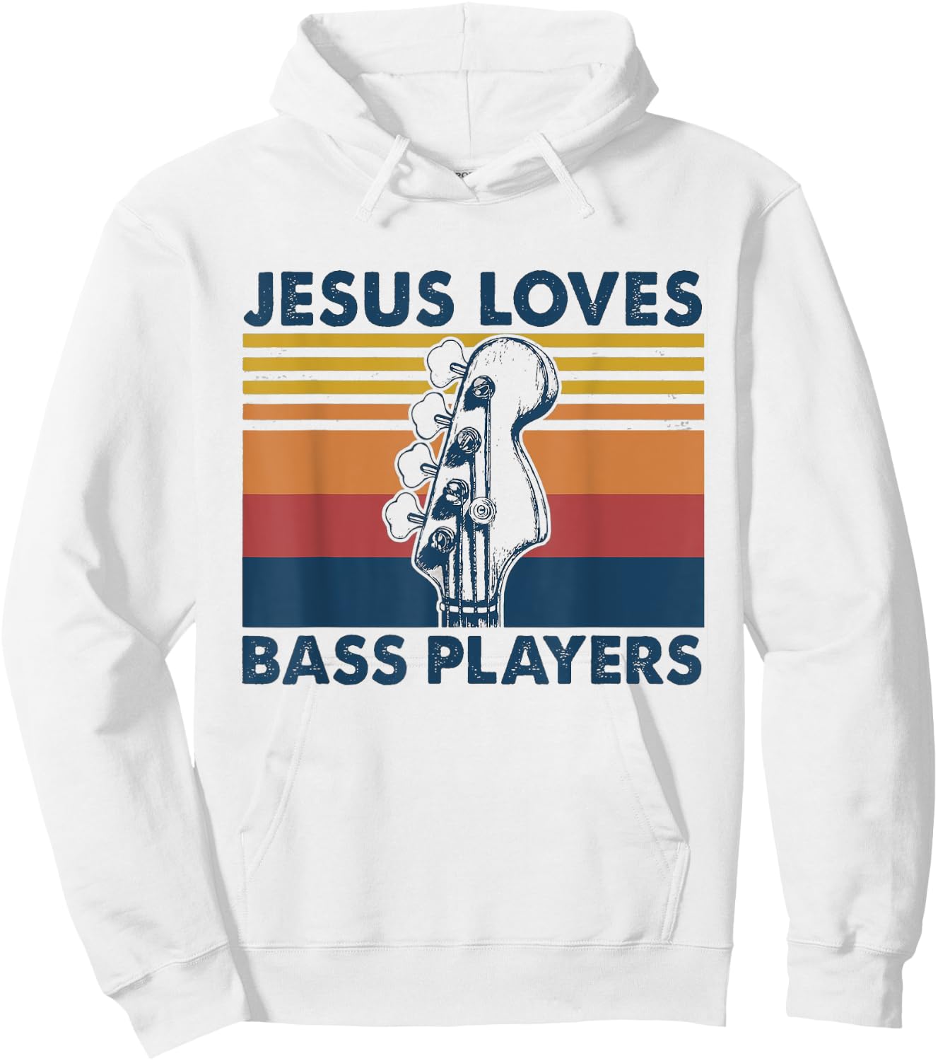 Jesus Loves Bass Players Christian Musician Funny Shirt Gift Hoodie - Hoodie | White