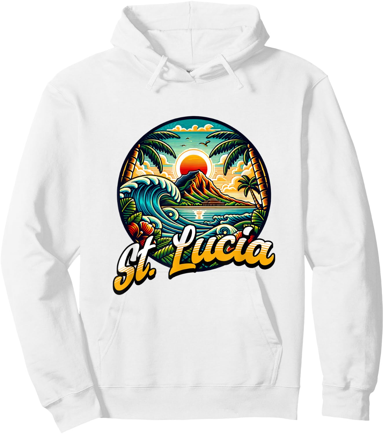 St. Lucia Island Souvenir Caribbean Sea St. Lucia Hoodie - Hoodie | White