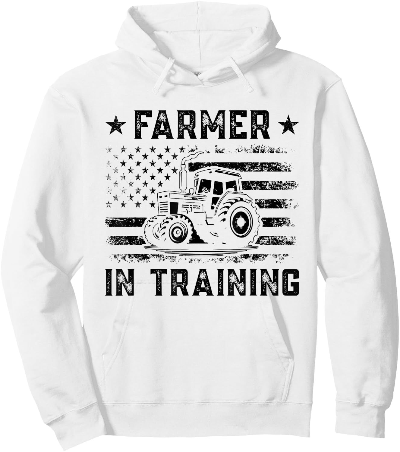 Farmer In Training US American Flag Design For Future Farmer Hoodie - Hoodie | White