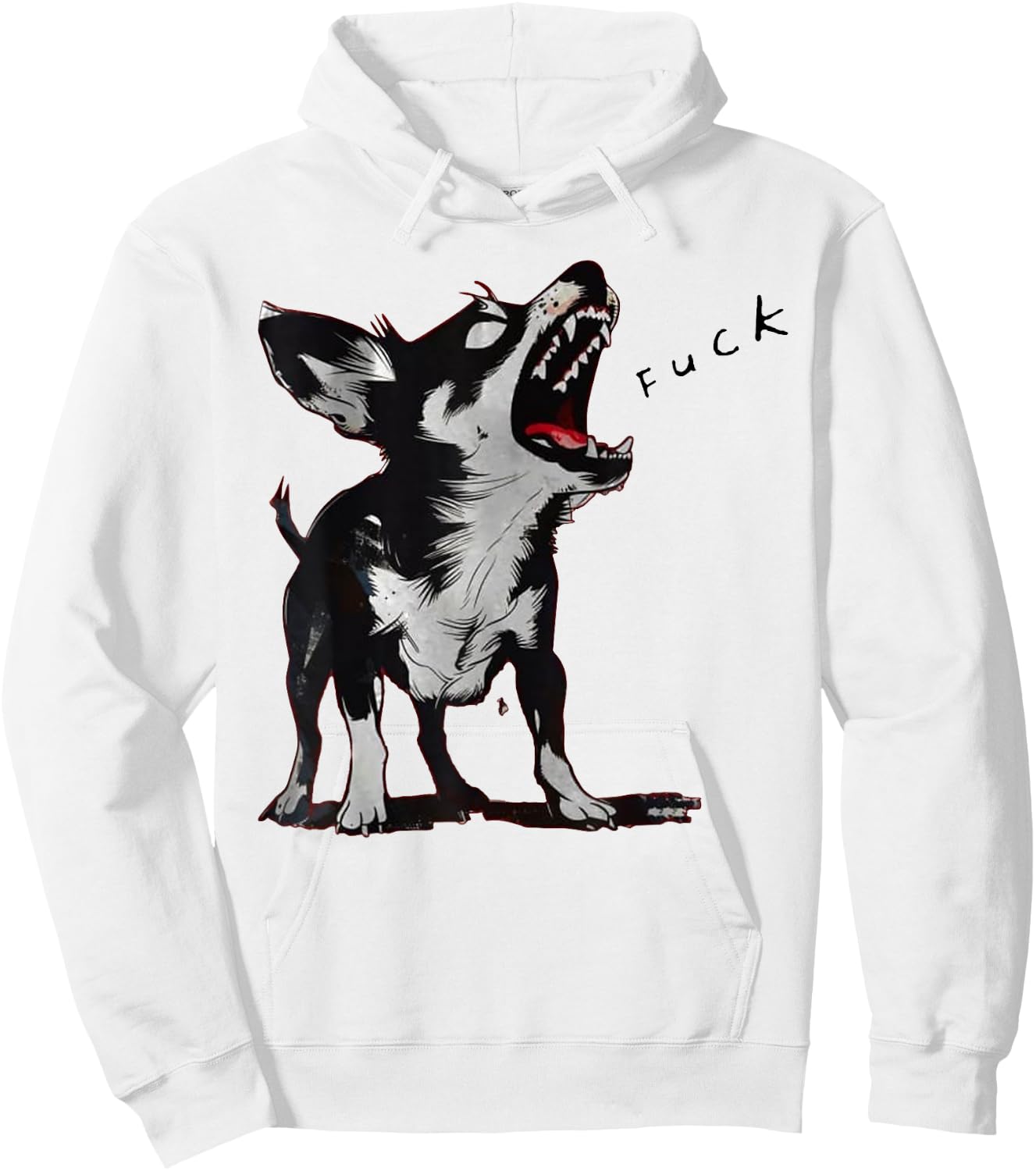 Angry - Chihuahuas Dog Fuck Howling Yelling Art Men Women Hoodie - Hoodie | White