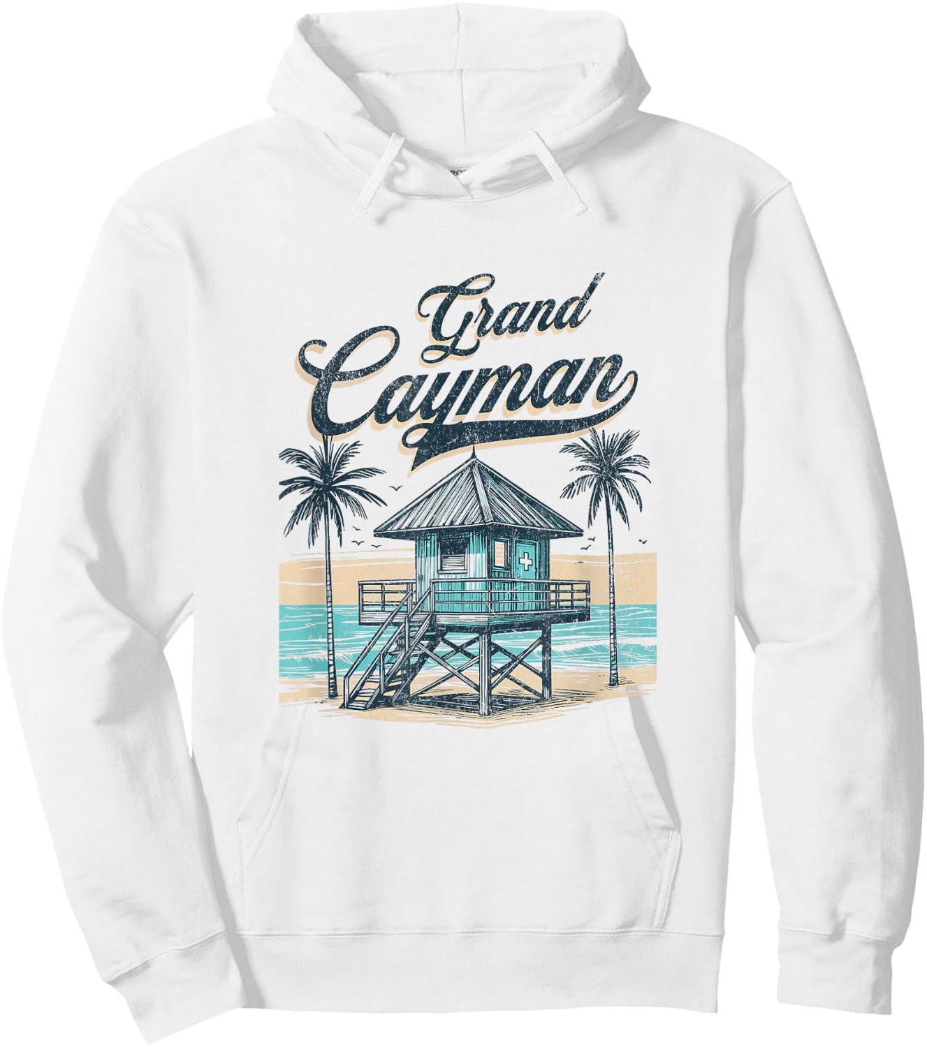 Grand Cayman Souvenir Cayman Islands Hoodie - Hoodie | White