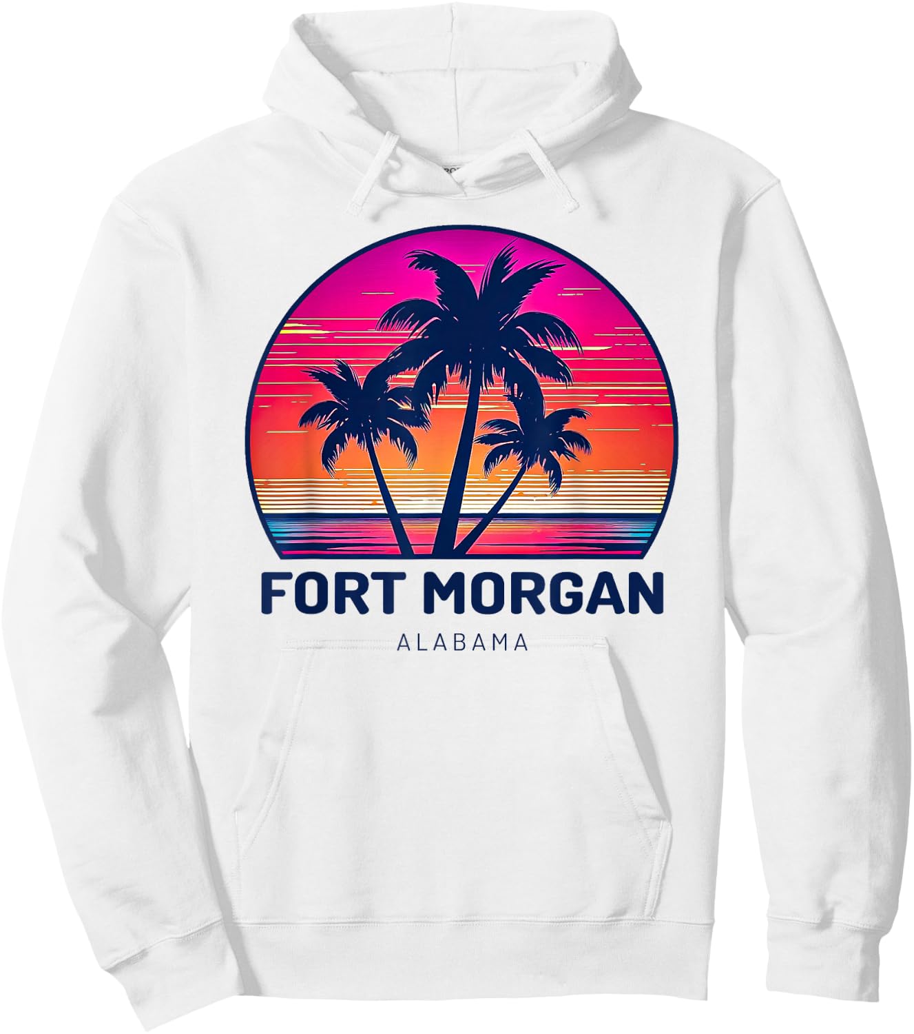 Fort Morgan Alabama Hoodie - Hoodie | White
