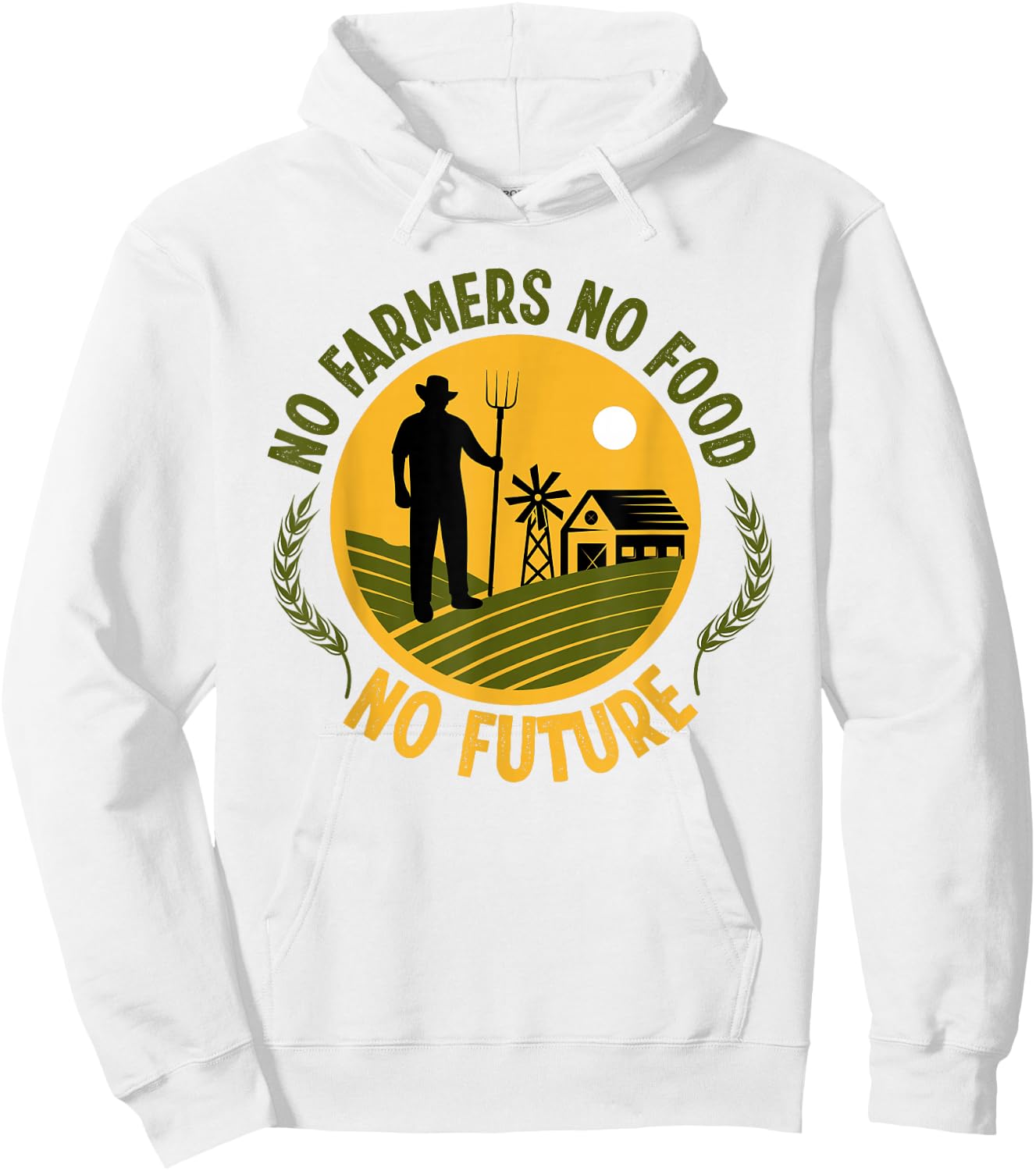 No Farmers No Food No Future Life Agriculture Hoodie - Hoodie | White