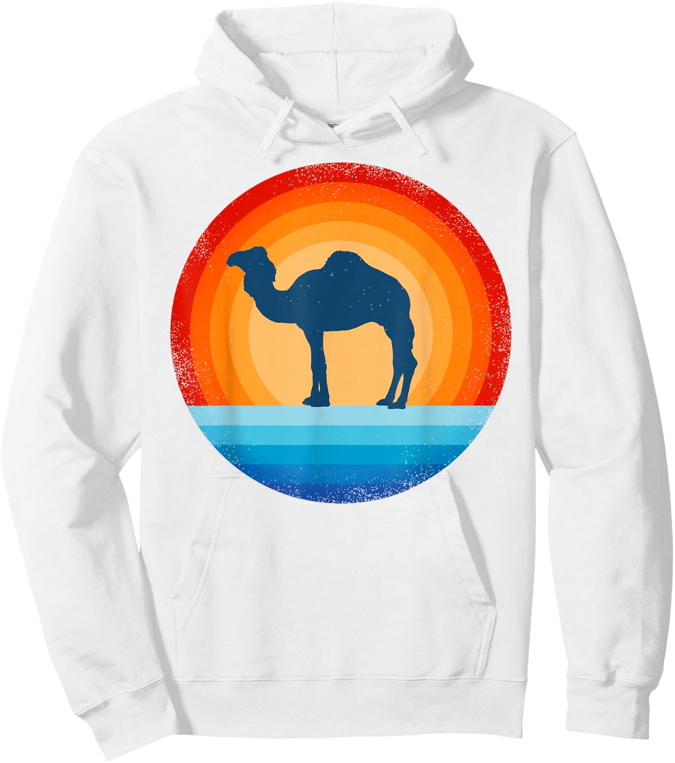 Camel Retro Vintage 60 70s Sunset Mammal Animal Men Women Hoodie - Hoodie | White