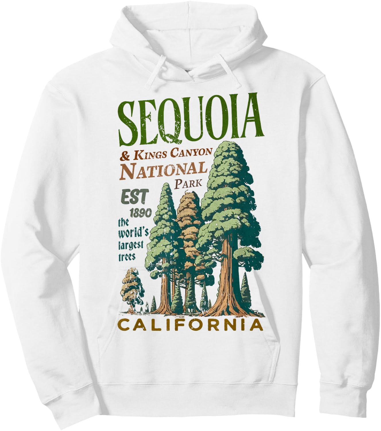 Sequoia Kings Canyon National Parks Hoodie - Hoodie | White