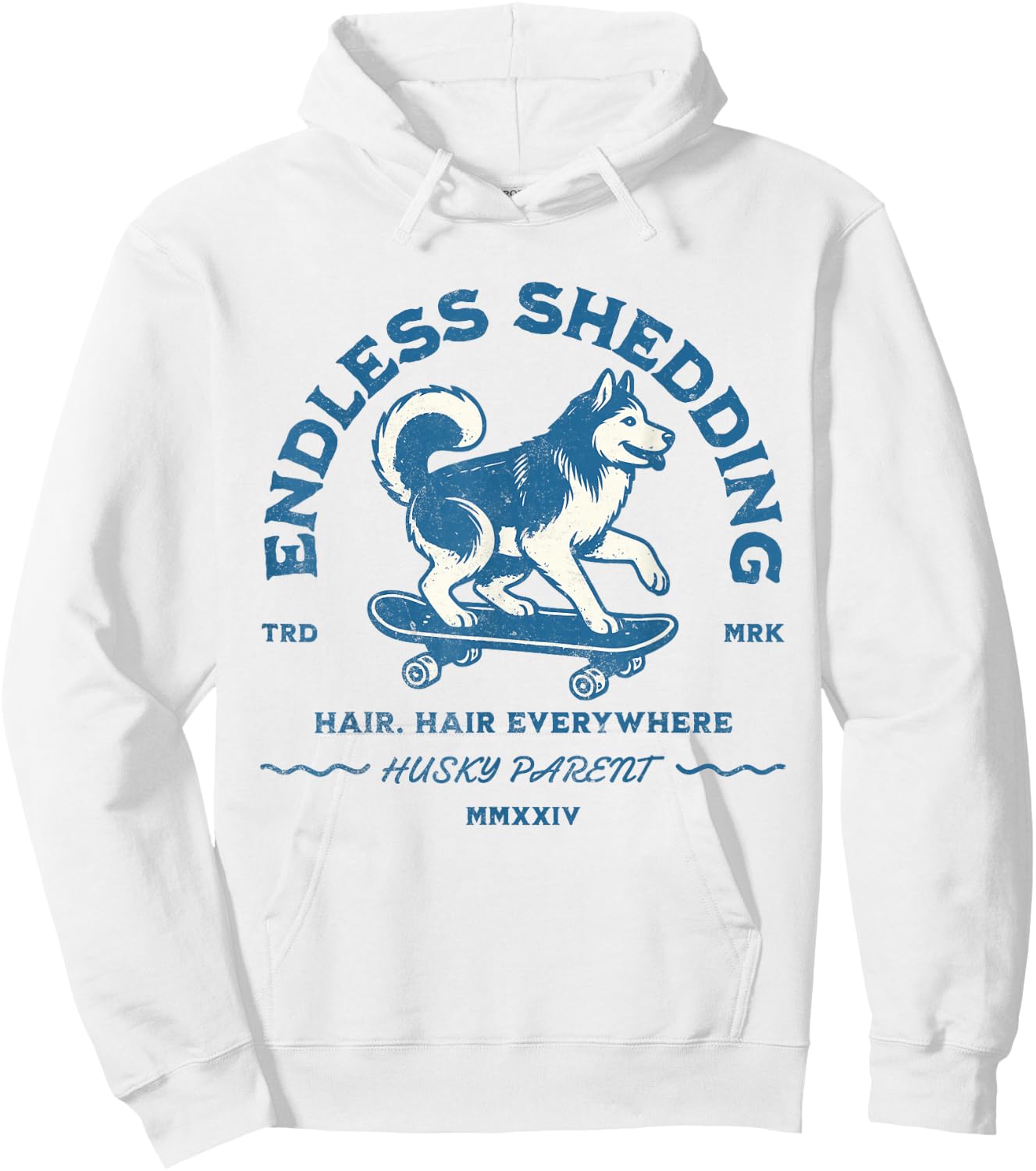 Siberian Husky Funny Skating Shedding Dog Pet Parent Women Hoodie - Hoodie | White