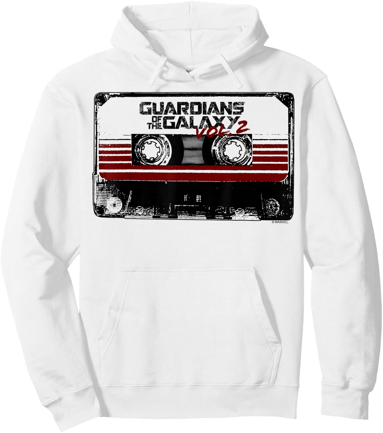 Marvel Guardians of The Galaxy Vol 2 Awesome Mix Tape Logo Hoodie - Hoodie | White