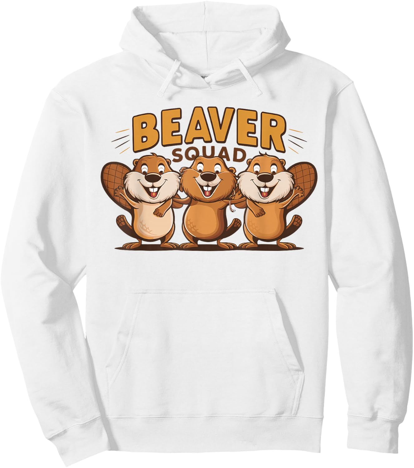 Beaver Squad Kids Hoodie - Hoodie | White
