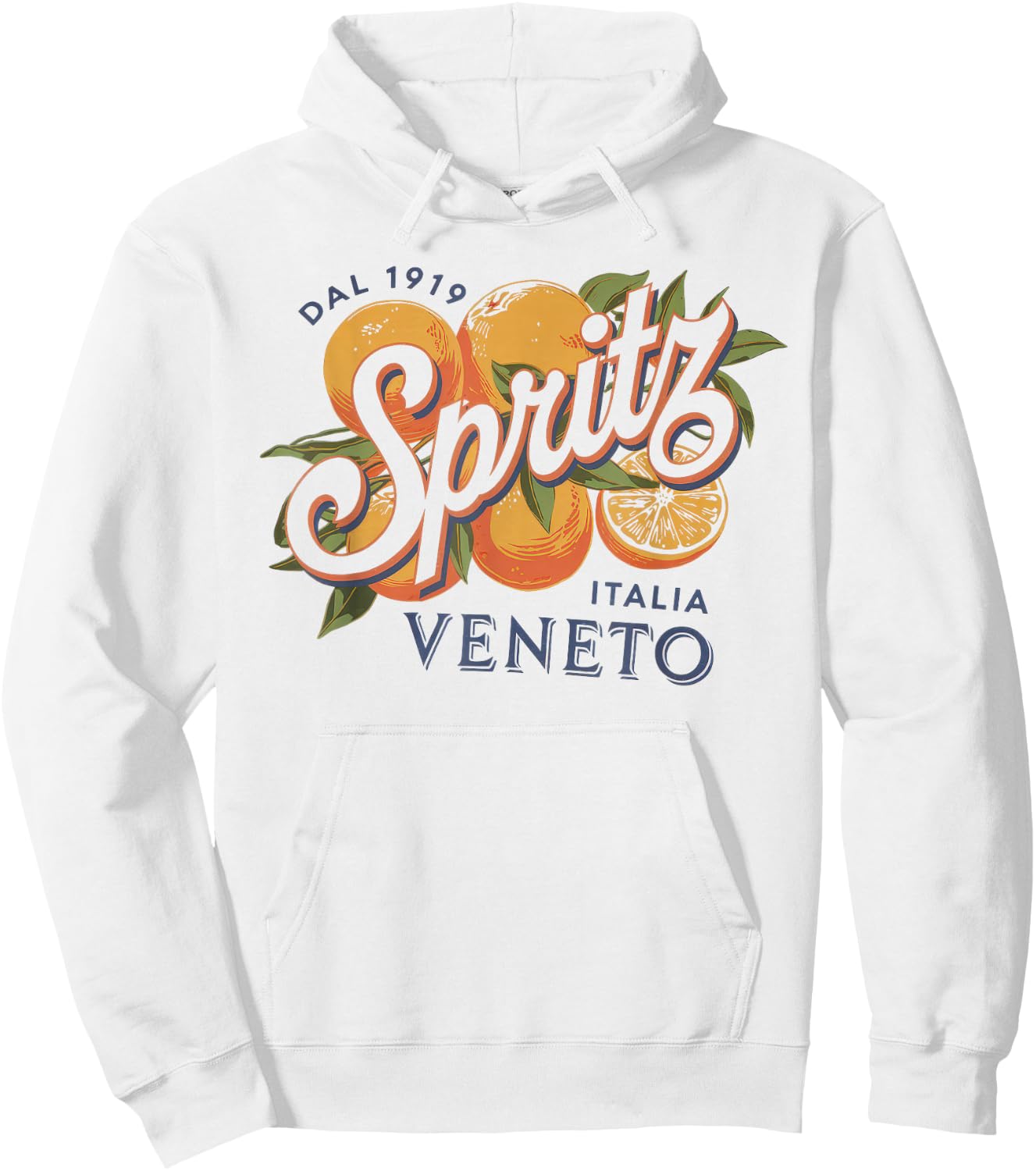 Spritz Veneto Italia Vintage Orange Wine Cocktail Hoodie - Hoodie | White