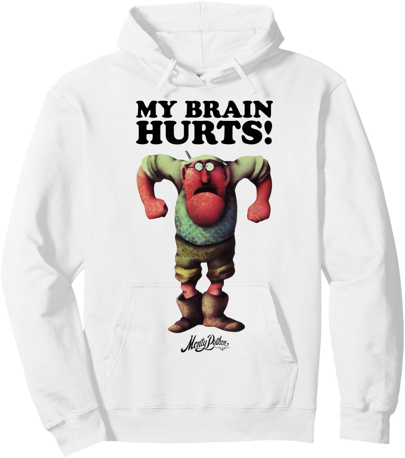 Monty Python Official Gumby My Brain Hurts Hoodie - Hoodie | White