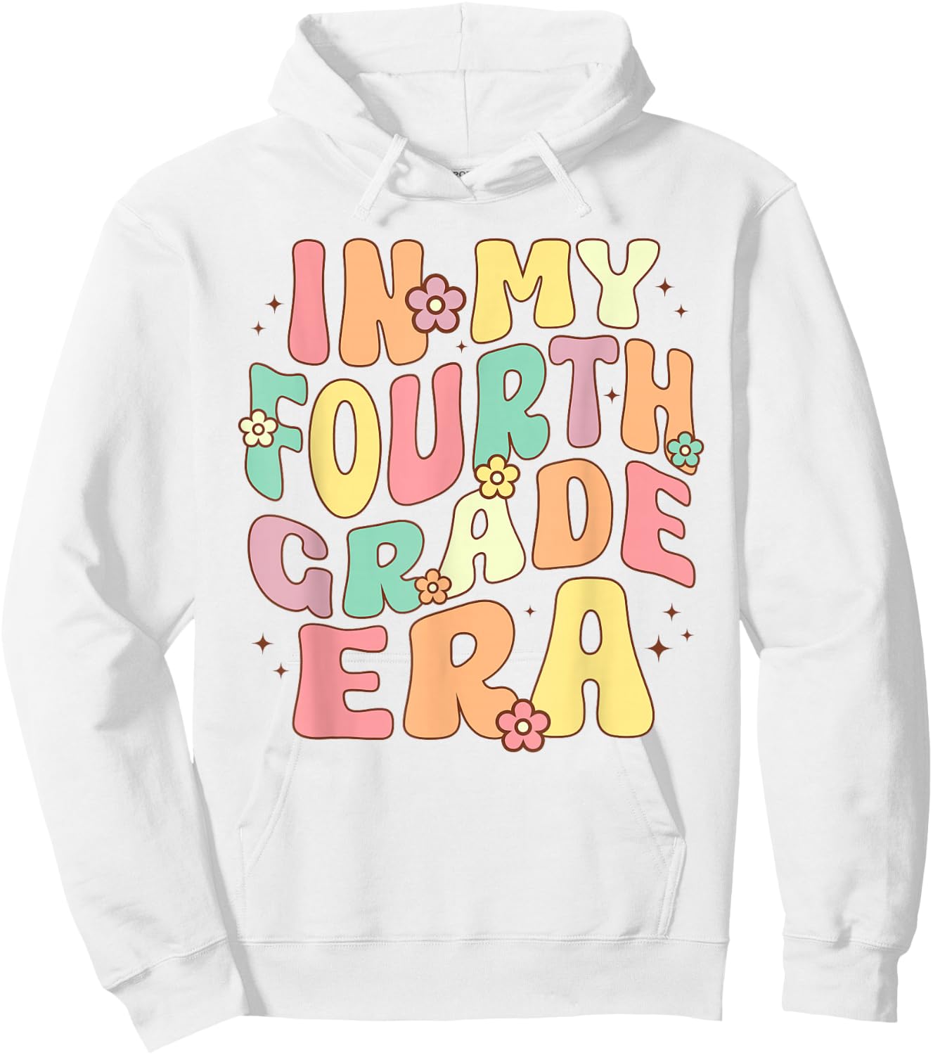 In My Fourth Grade Era 4th Grade Groovy Back to School Hoodie - Hoodie | White