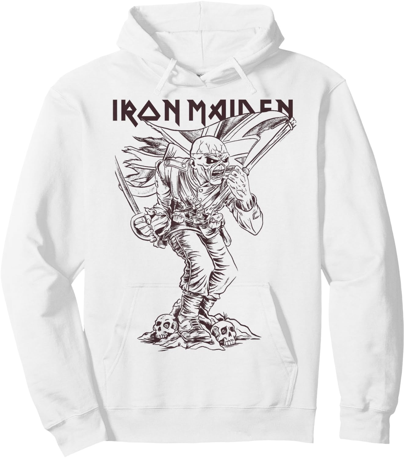 Iron Maiden - Piece of Mind Graphic Novel Trooper Red Hoodie - Hoodie | White