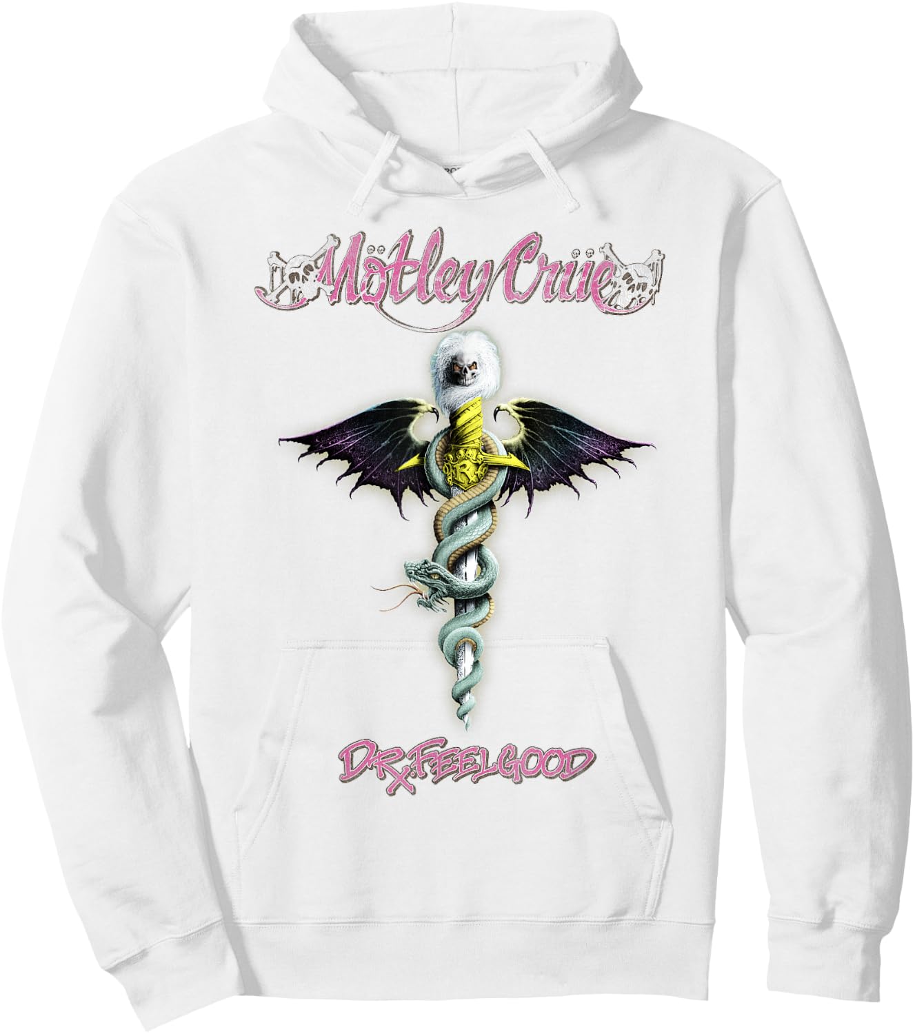 Mötley Crüe – Feelgood On White Hoodie - Hoodie | White