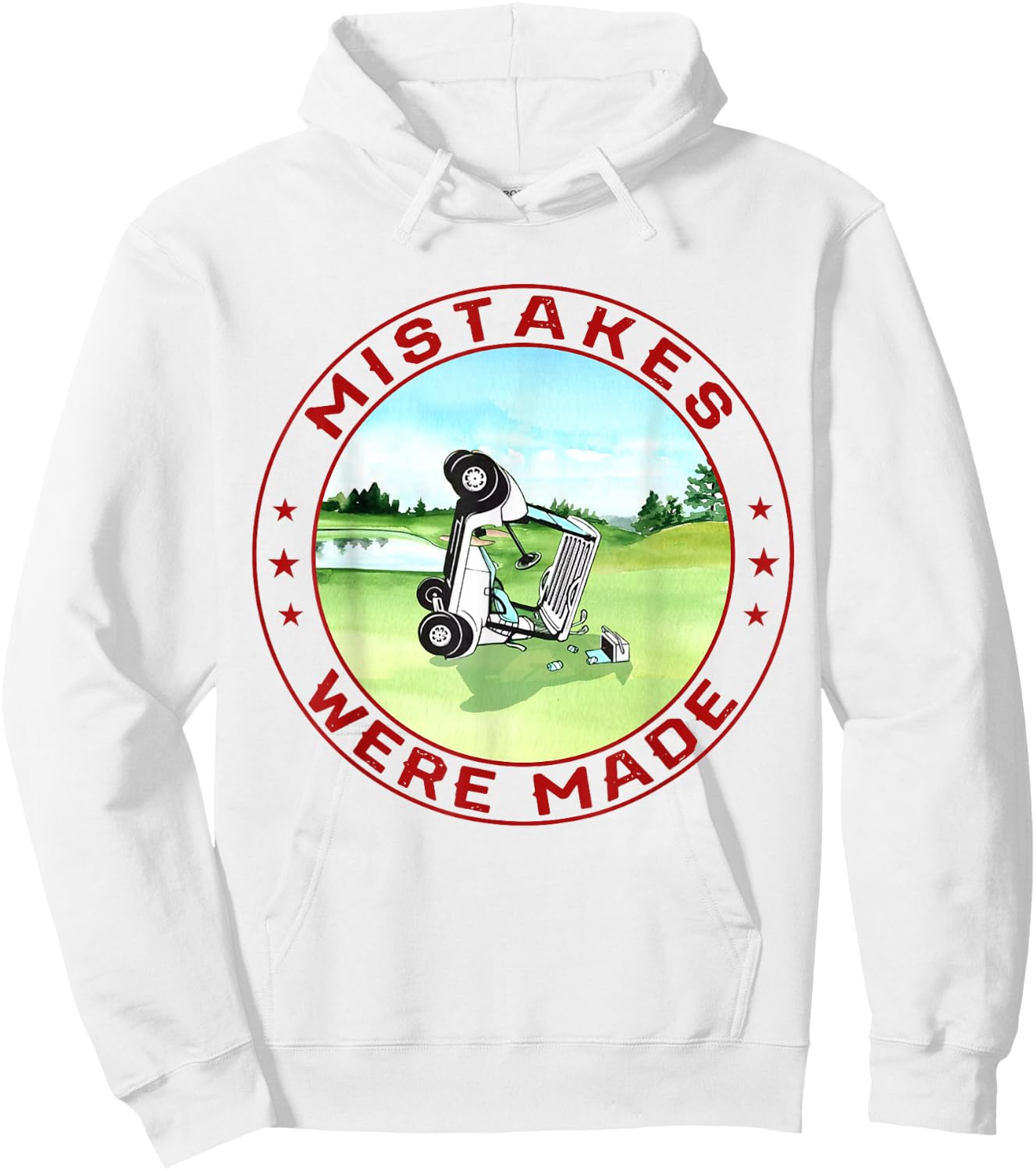 Mistakes were Made Funny Golf Hoodie - Hoodie | White