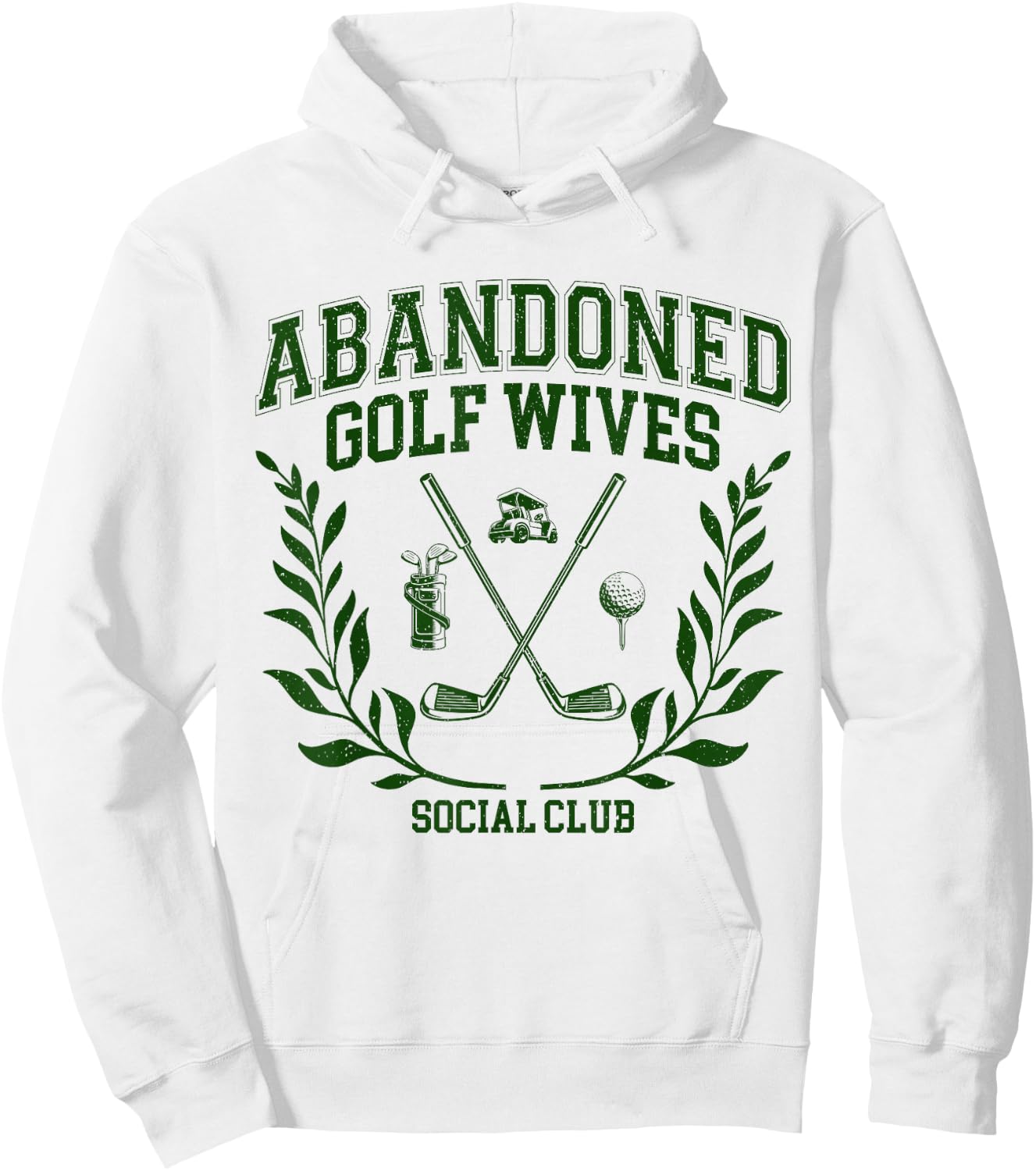 Abandoned Golf Wives Social Club Retro Golf Gift Hoodie - Hoodie | White