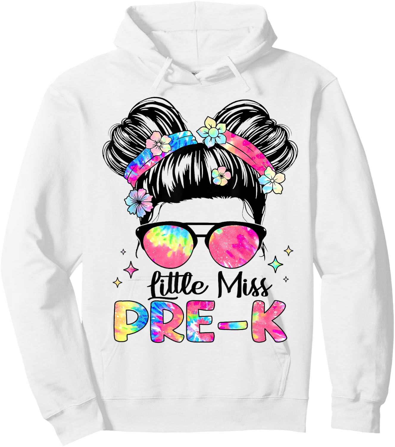 Little Miss Pre-K Girls Kids Back To School Preschool Hoodie - Hoodie | White