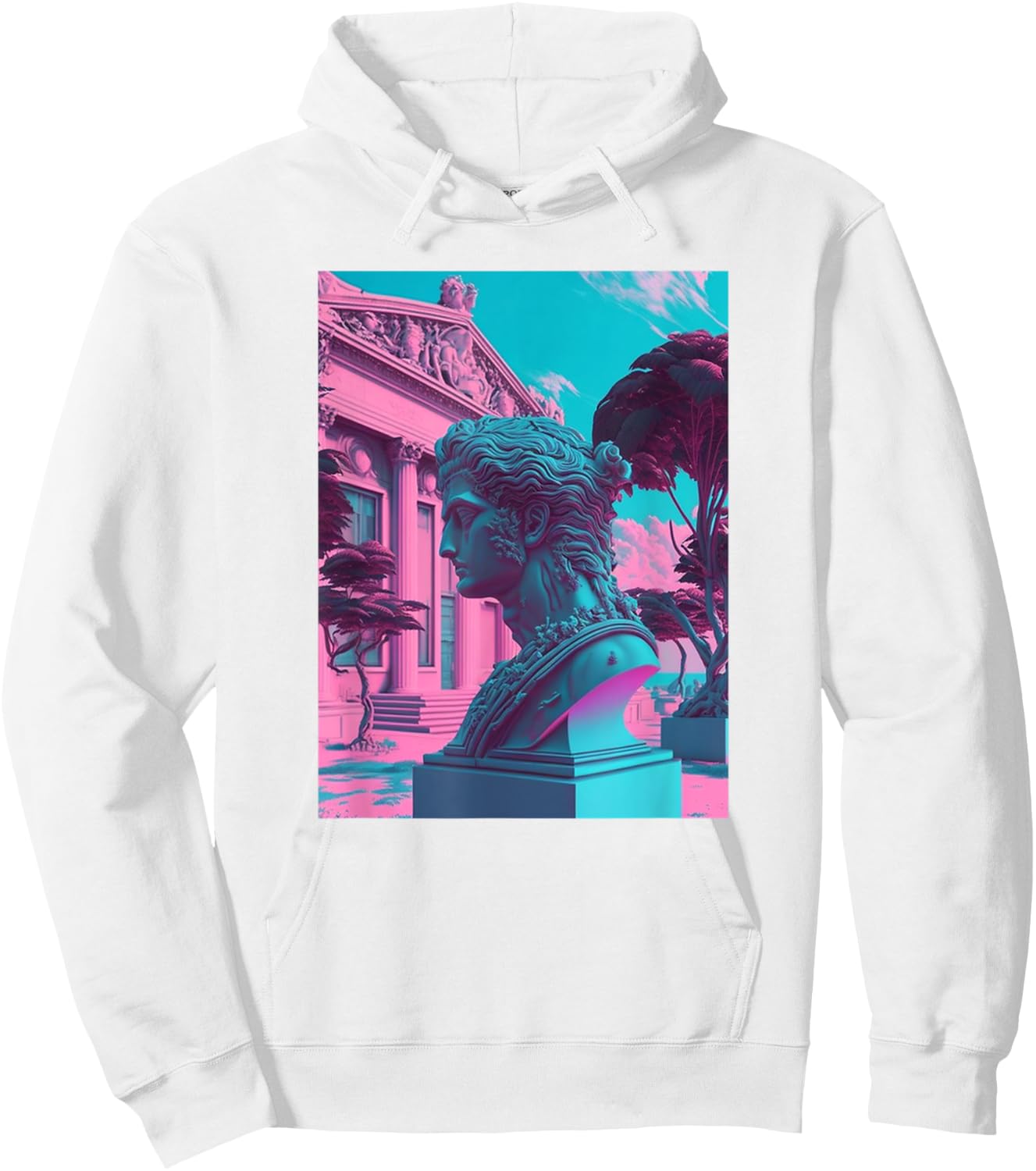 Vaporwave Aesthetic - Trippy Vapor Wave Hoodie - Hoodie | White