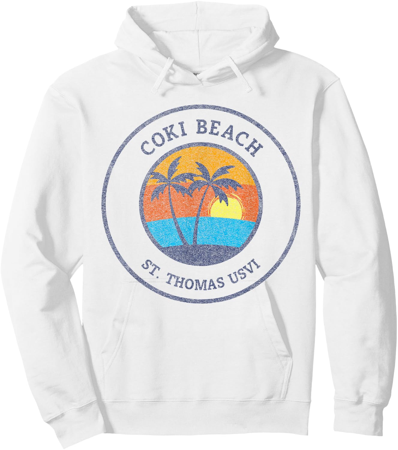 Coki Beach St. Thomas United States Virgin Islands Men Women Hoodie - Hoodie | White