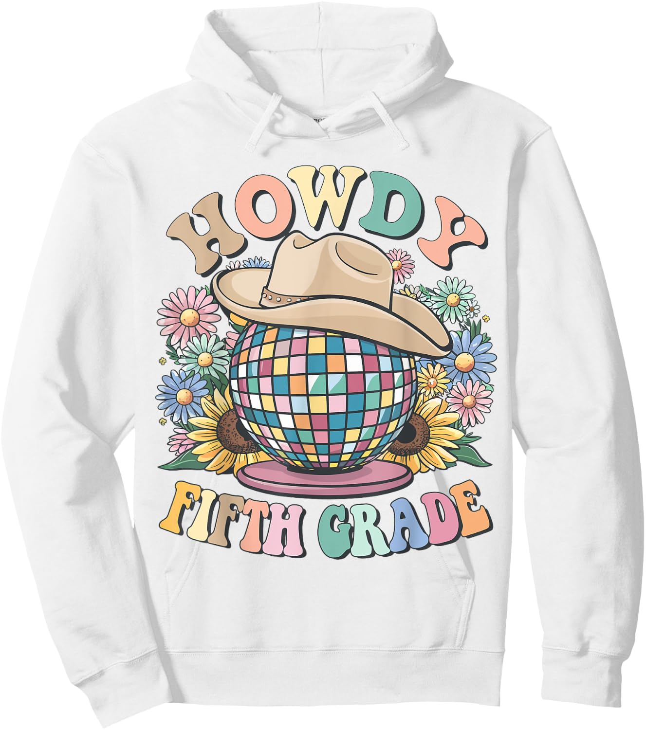 Howdy Fifth Grade Cowgirl Country 5th Grade Back to School Hoodie - Hoodie | White