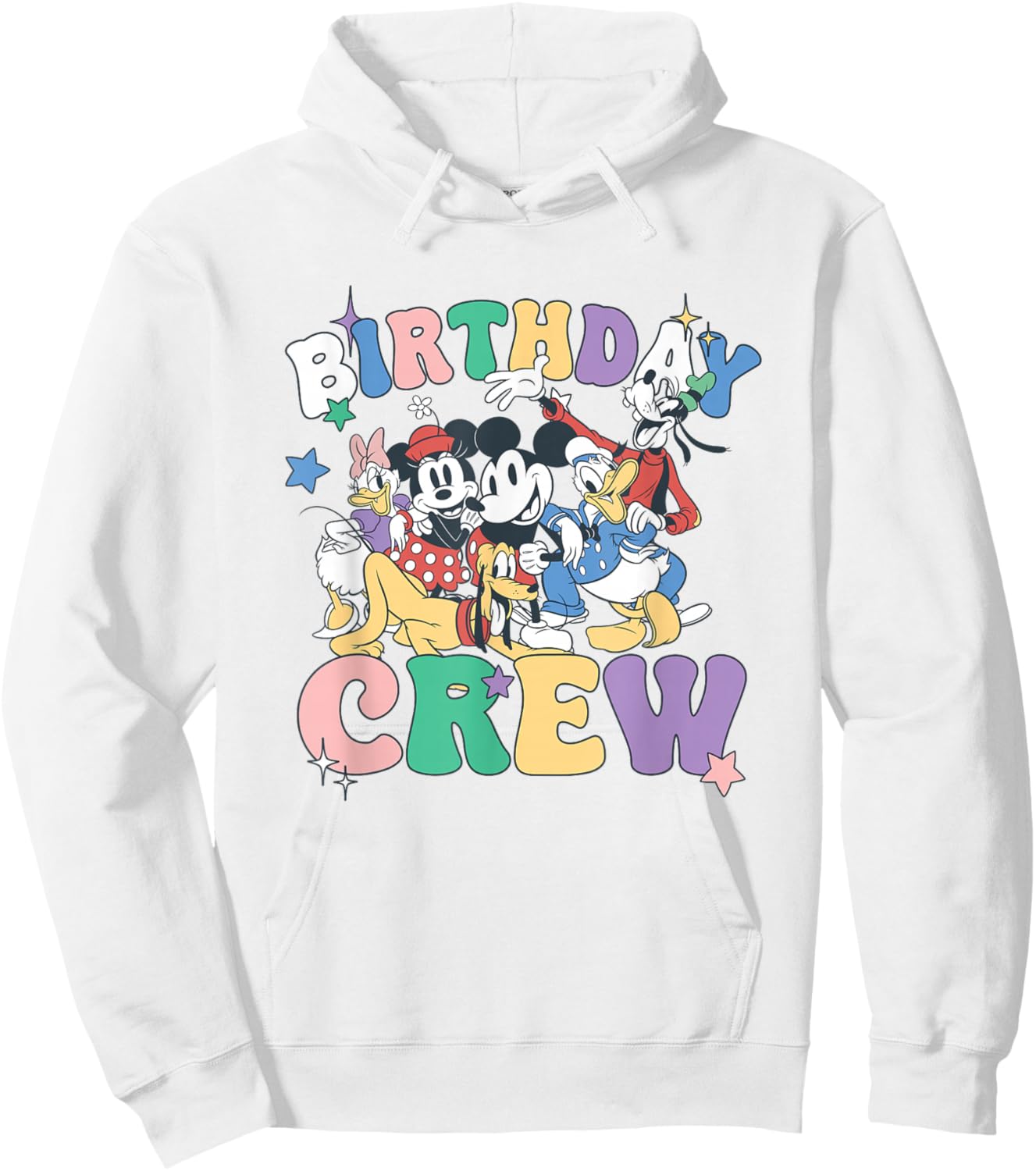 Disney Mickey And Friends Birthday Crew Vintage Group Hoodie - Hoodie | White