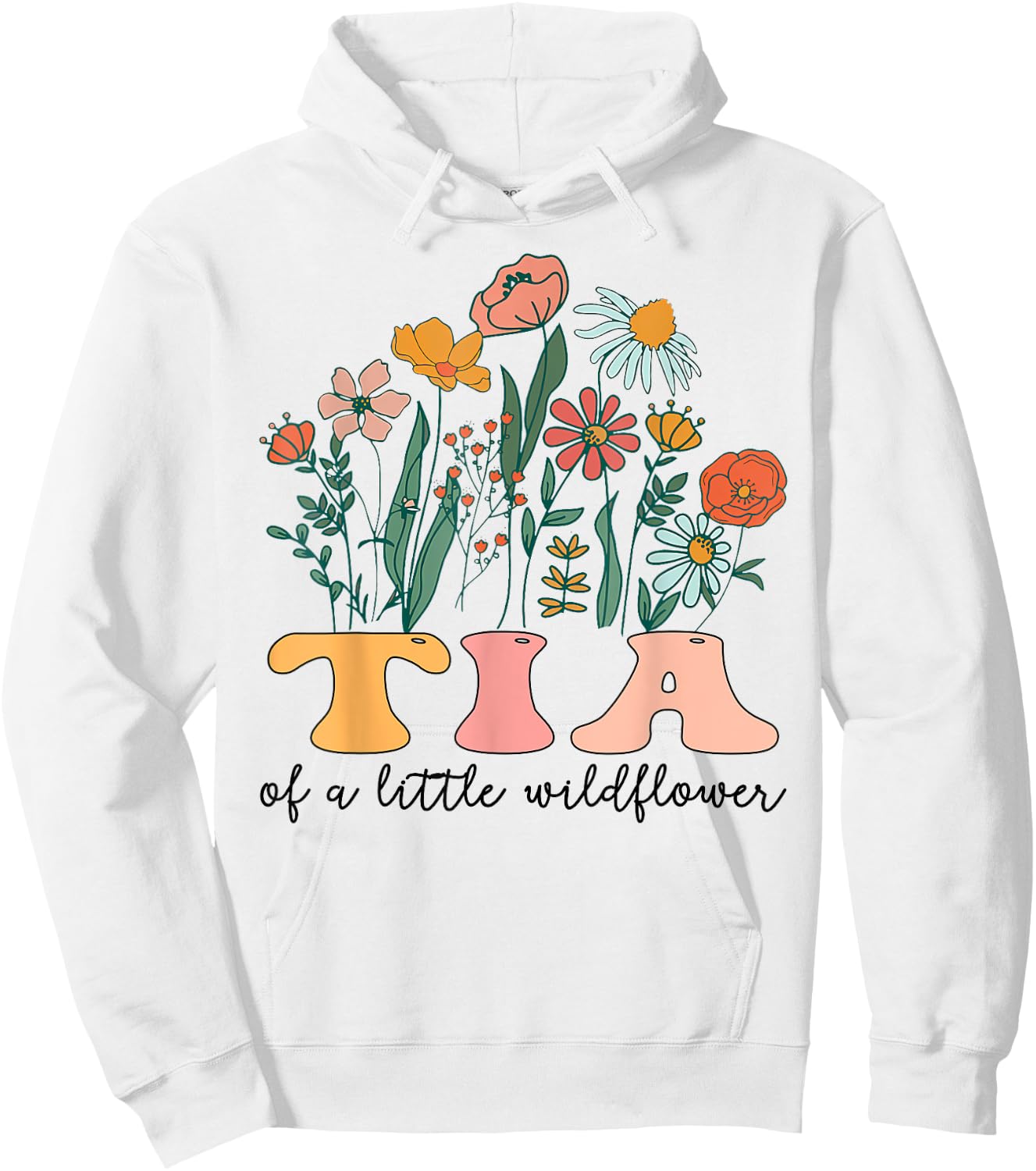 Tia Of The Little Wildflower Birthday Party Baby Shower Hoodie - Hoodie | White
