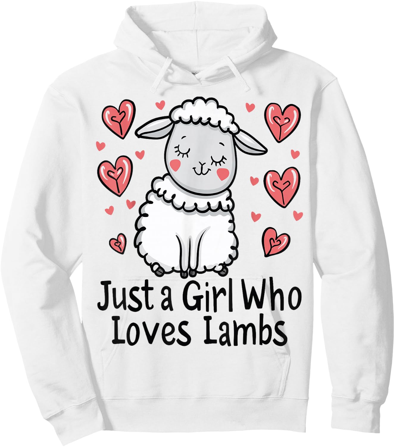 Funny Lamb Lovers Gift Just A Girl Who Loves Lambs Hoodie - Hoodie | White