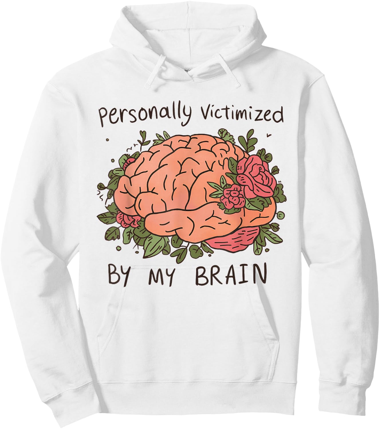 Chronic Migraine Awareness Month Brain Purple Ribbon Support Hoodie - Hoodie | White