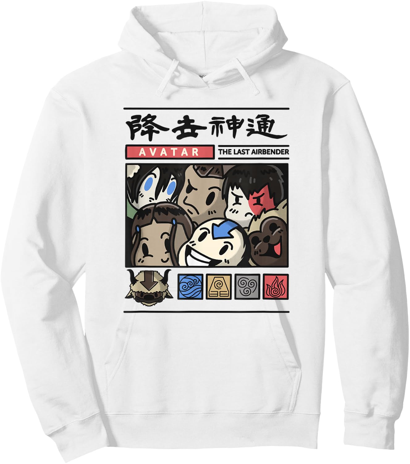 Avatar: The Last Airbender Chibi Comic Hoodie - Hoodie | White