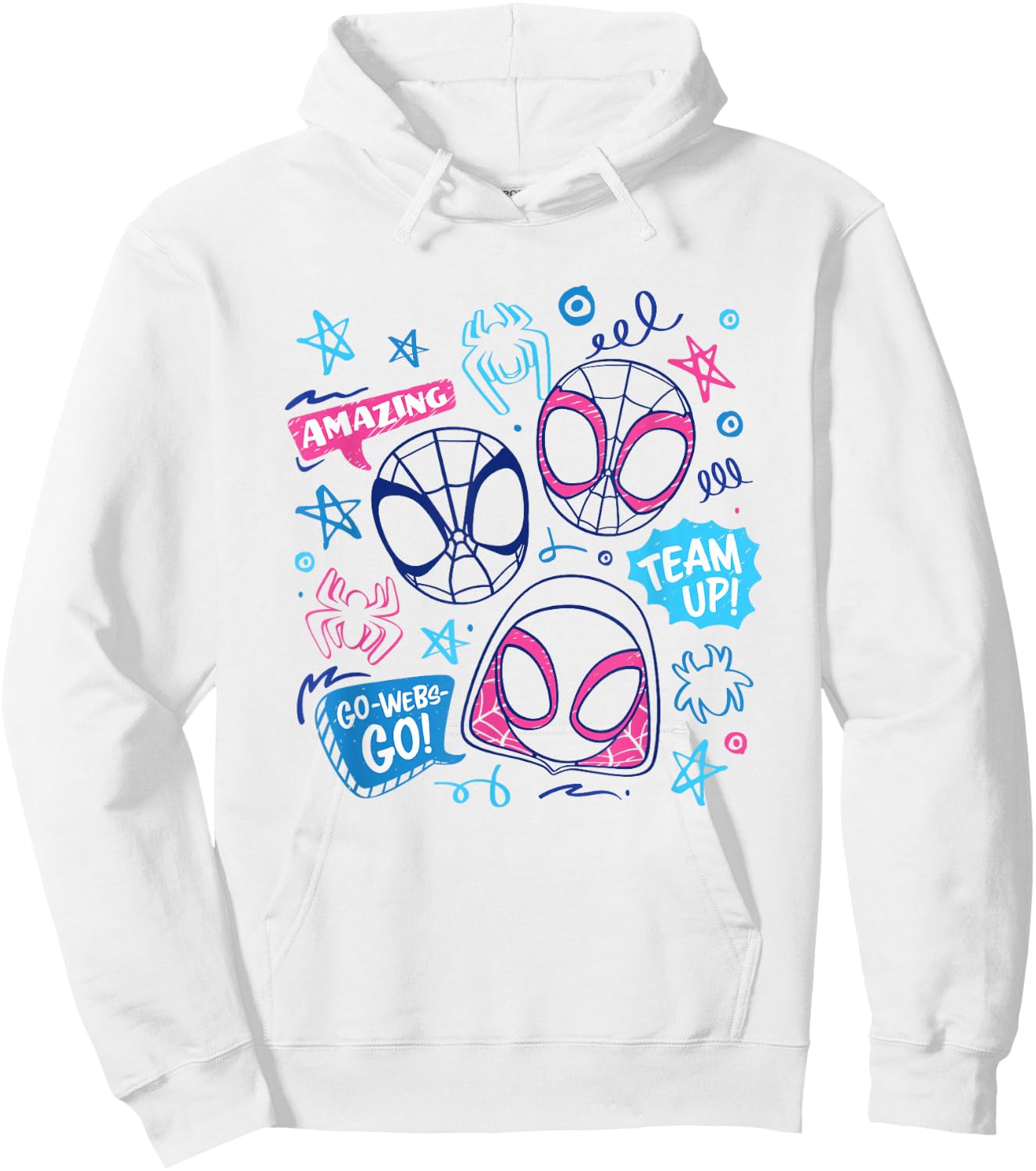 Marvel Spidey and His Amazing Friends Amazing Team Doodles Hoodie - Hoodie | White