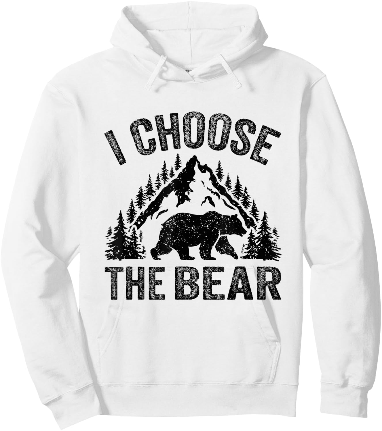 I CHOOSE THE BEAR unique animal lover Hoodie - Hoodie | White