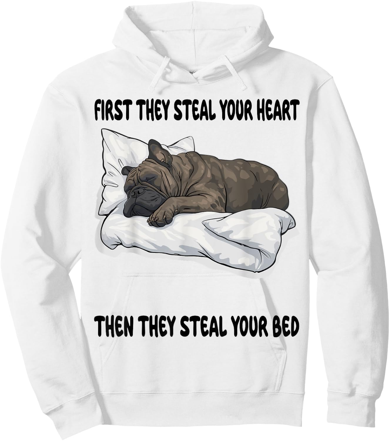 Cane Corso Sleeping Pajamas Nightgown Hoodie - Hoodie | White