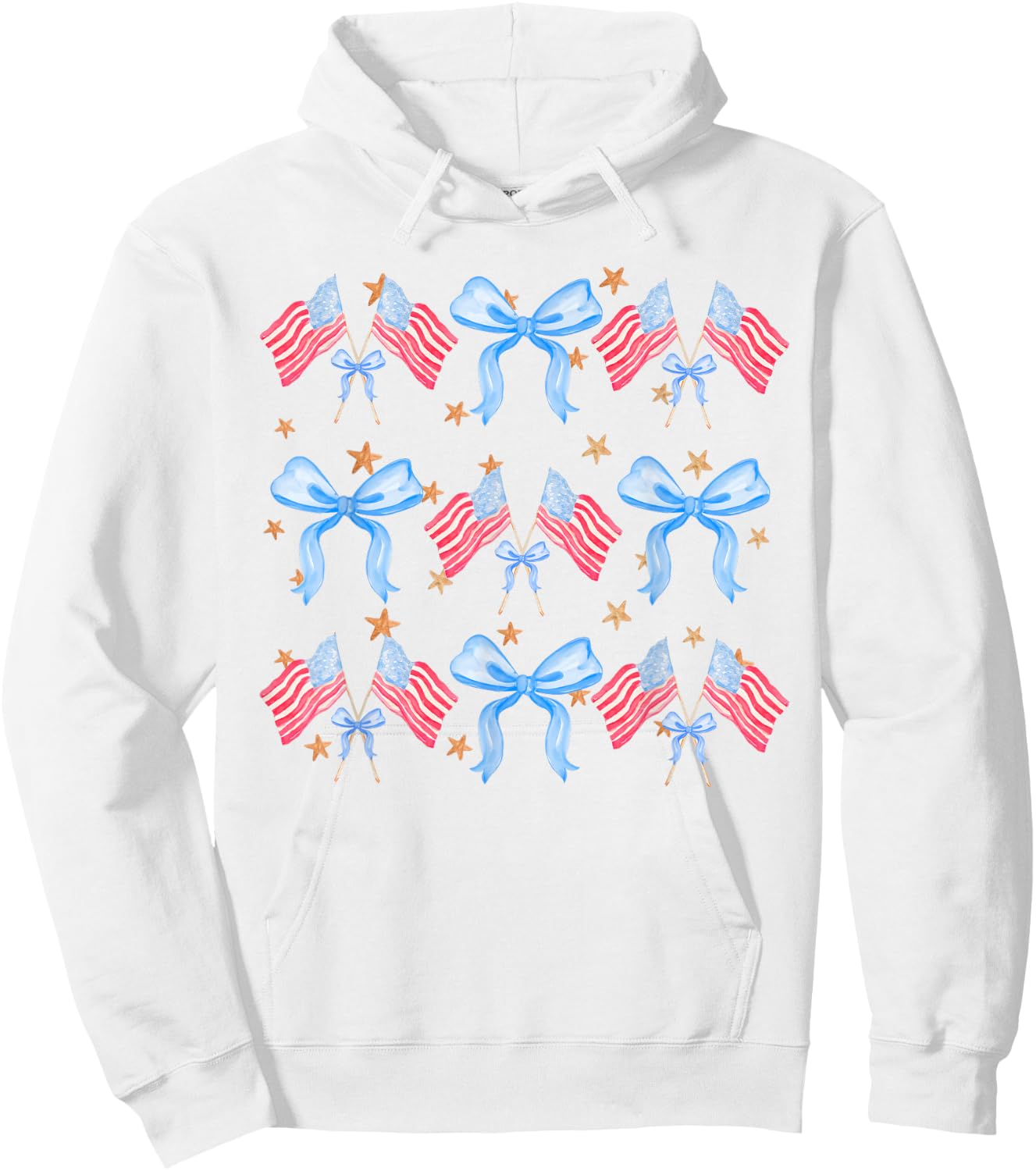 Patriotic Coquette 4th July American Flag Independence Day Men Hoodie - Hoodie | White