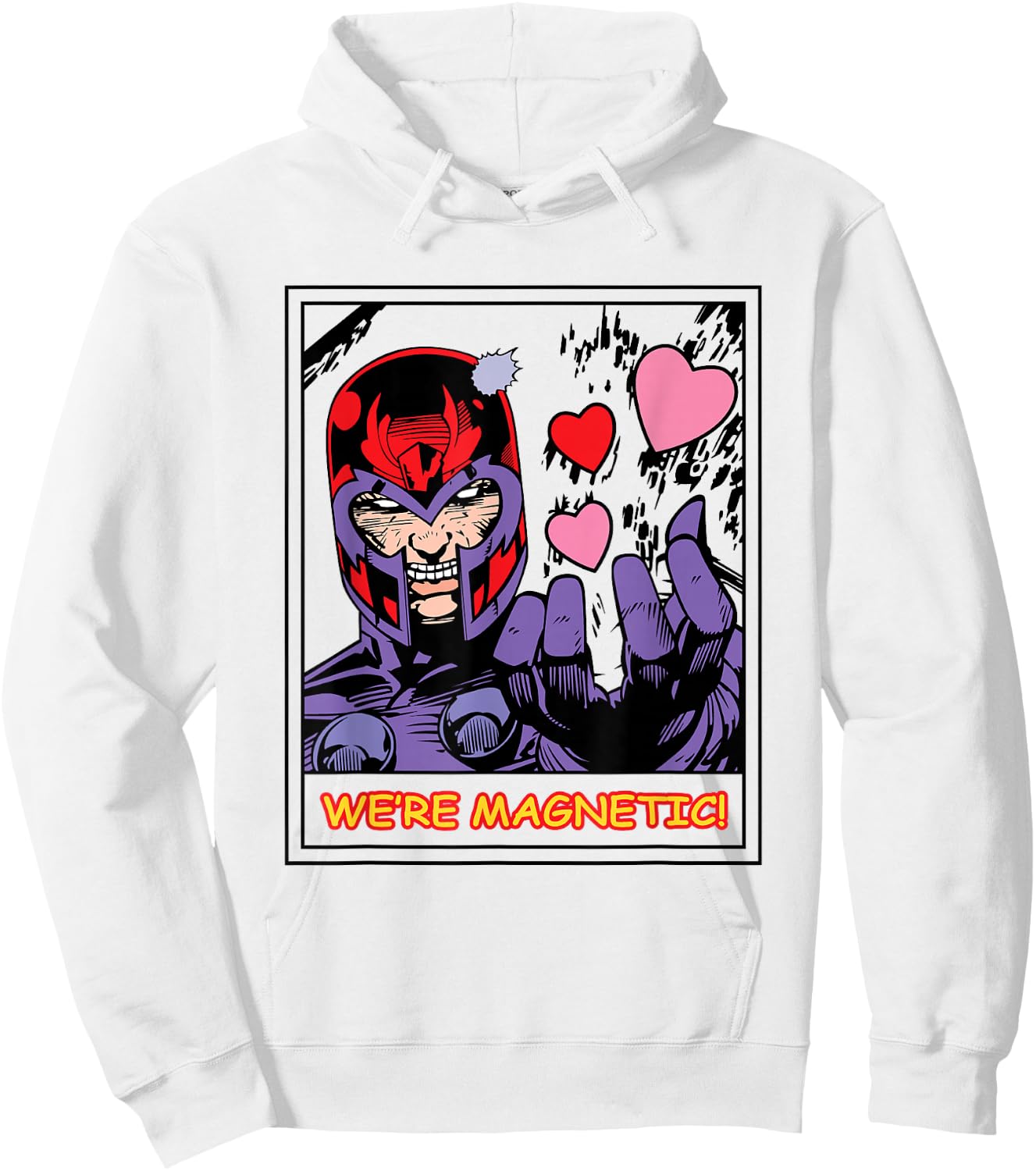 Marvel Valentine's Day We're Magnetic! Magneto Poster Hoodie - Hoodie | White