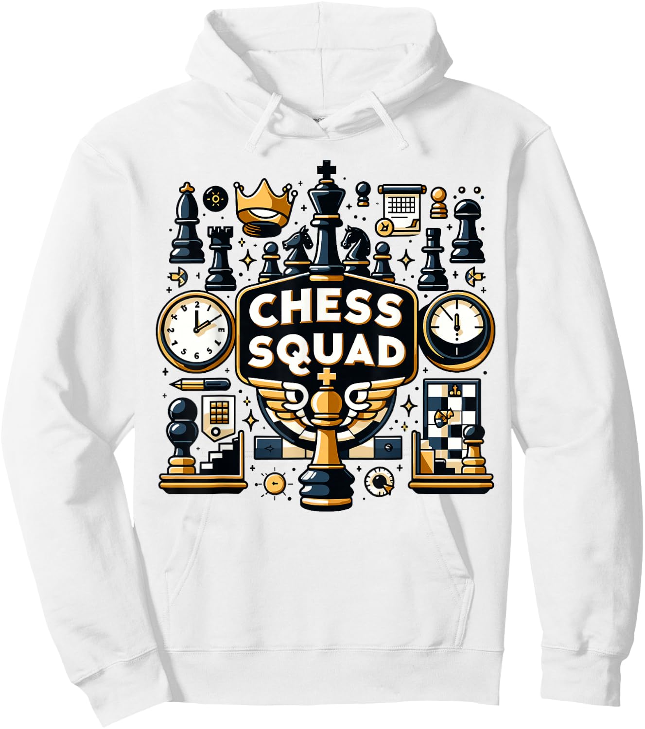Chess Club Squad | Chess Design for Chess Player Hoodie - Hoodie | White