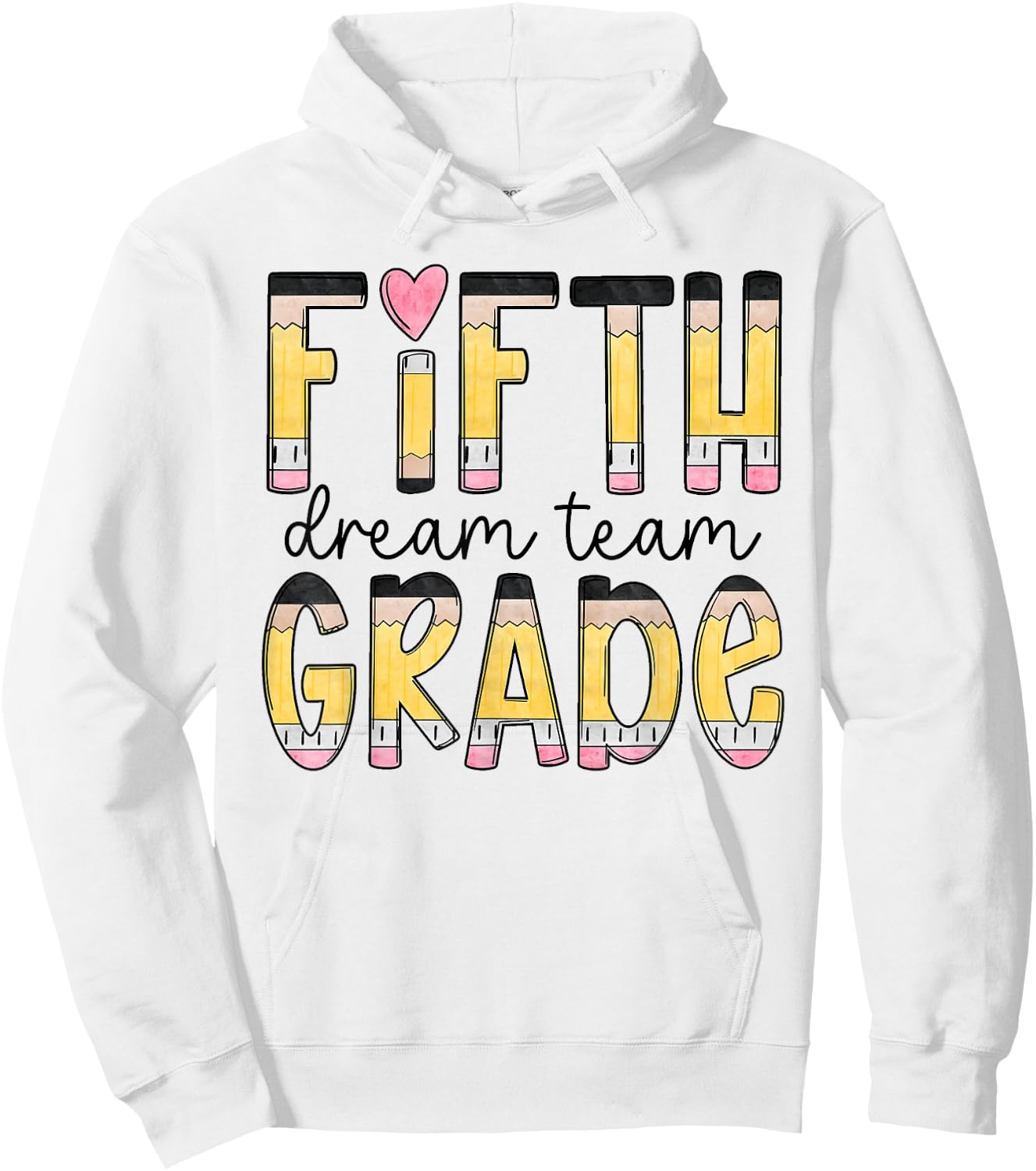 Fifth Grade Dream Team Back To School 5th Grade Teacher Women Girls Kids Hoodie - Hoodie | White