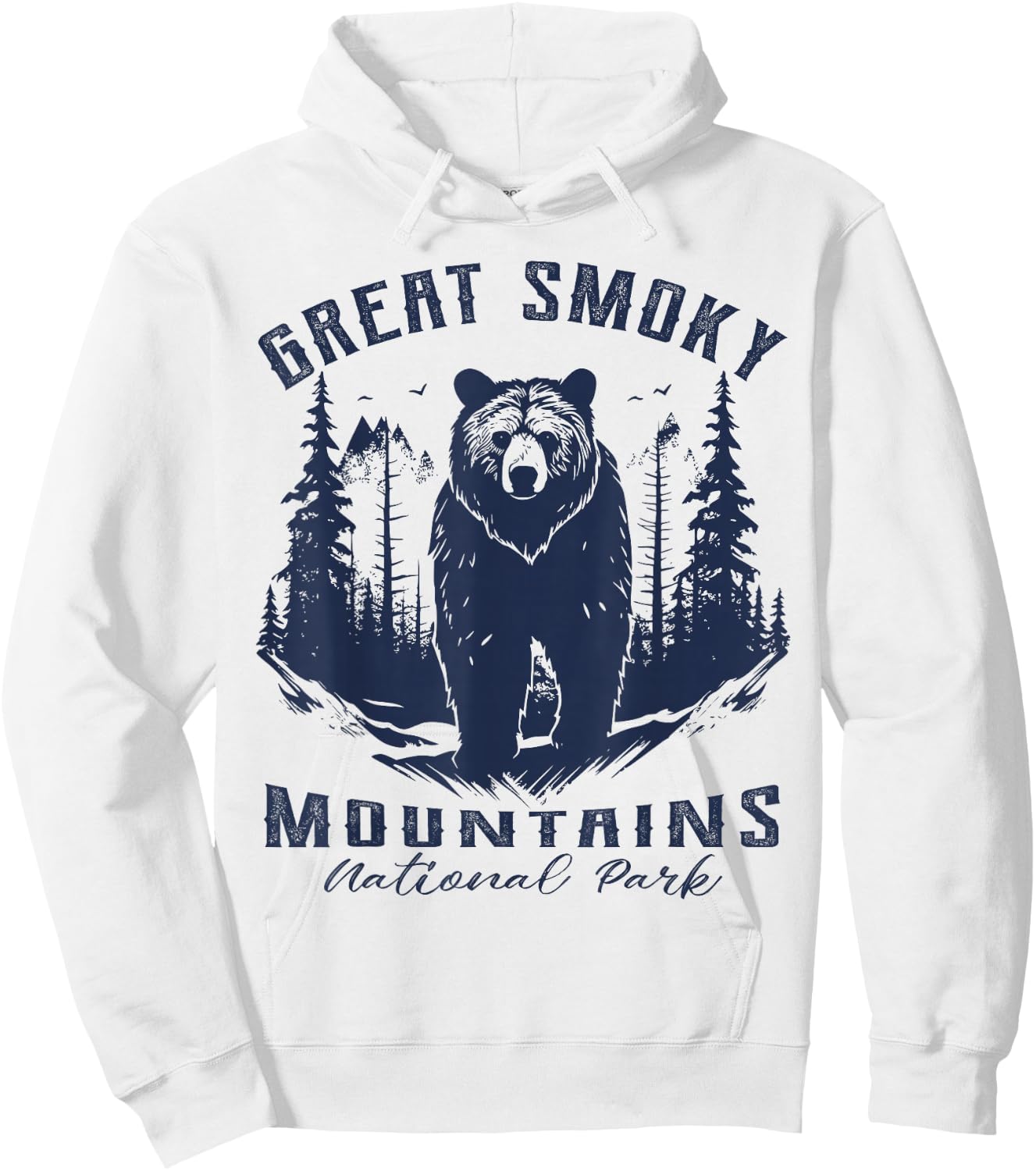 Vintage Great Smoky Mountains National Park kids Hiking Hoodie - Hoodie | White