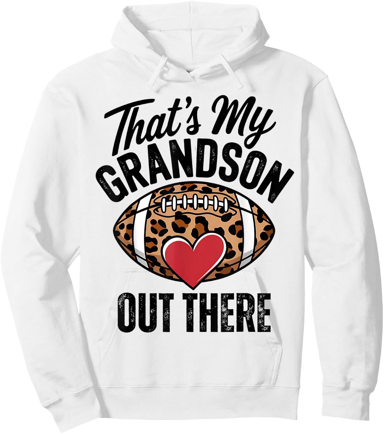 That's My Grandson Out There Football Mom Grandma Women Hoodie - Hoodie | White