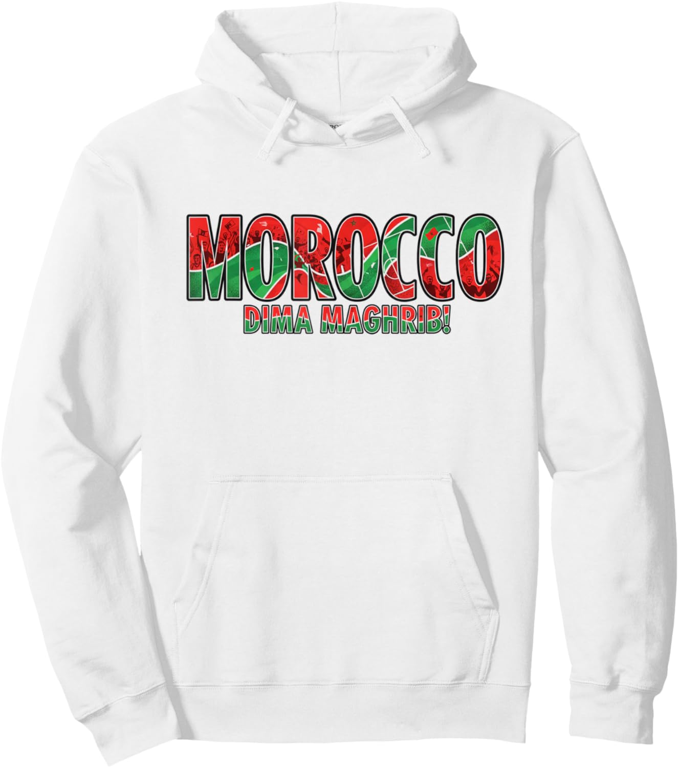 Maroc Dima Maghrib Maillot de Supporter de Football 2026 Hoodie - Hoodie | White