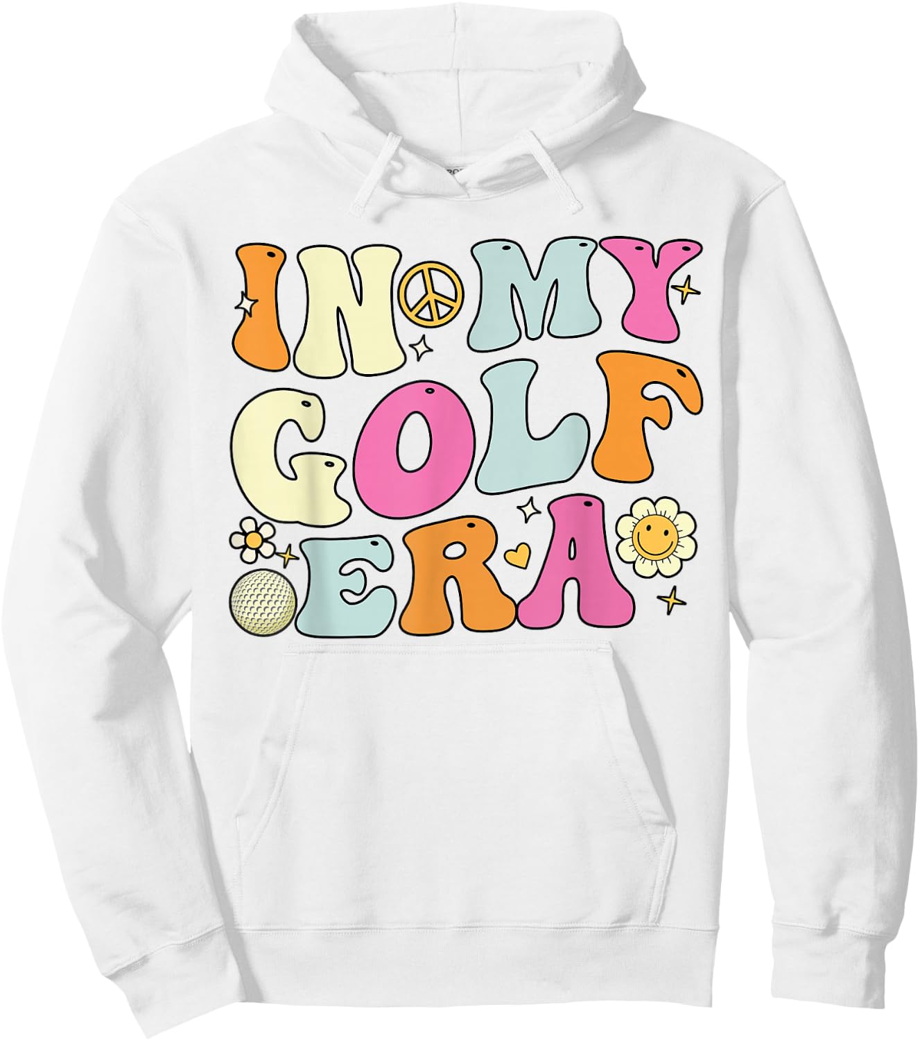 In My Golf Era, Cute Groovy Golf Player Hoodie - Hoodie | White
