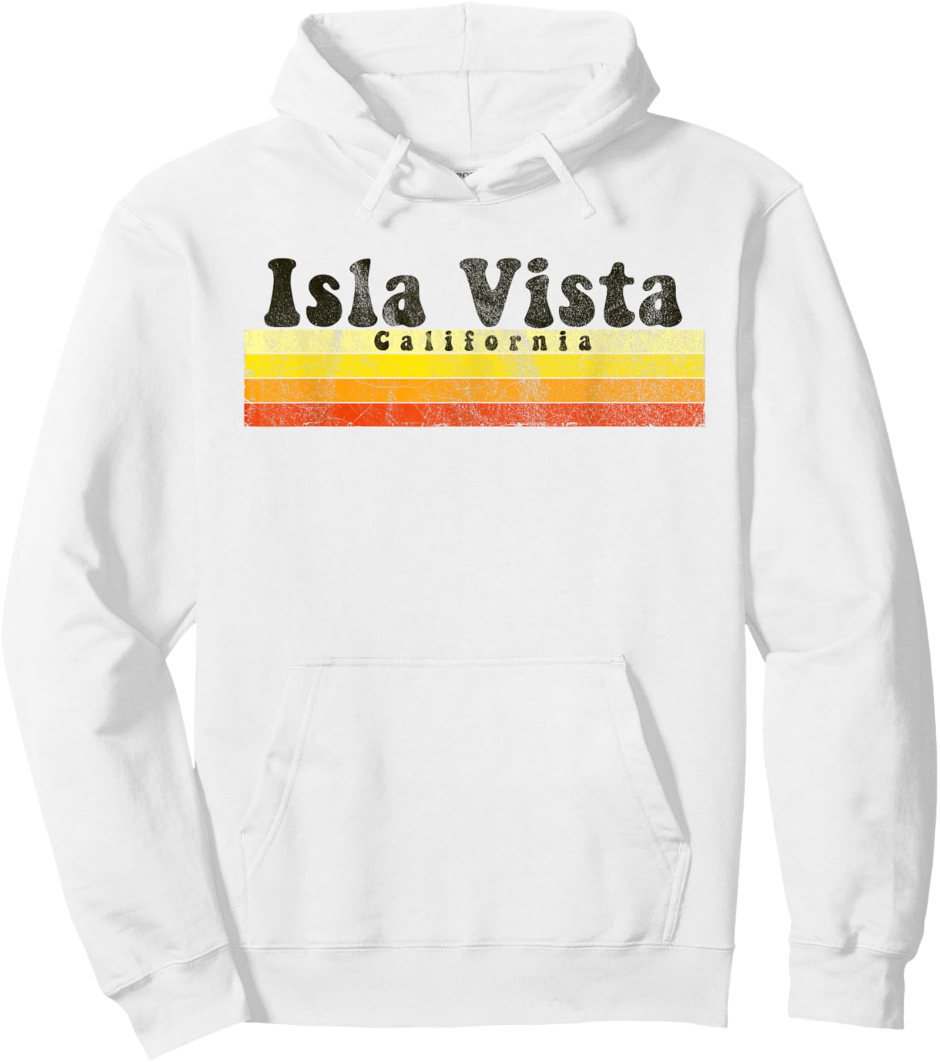 Vintage Retro 70s 80s Isla Vista, CA T Shirt Hoodie - Hoodie | White