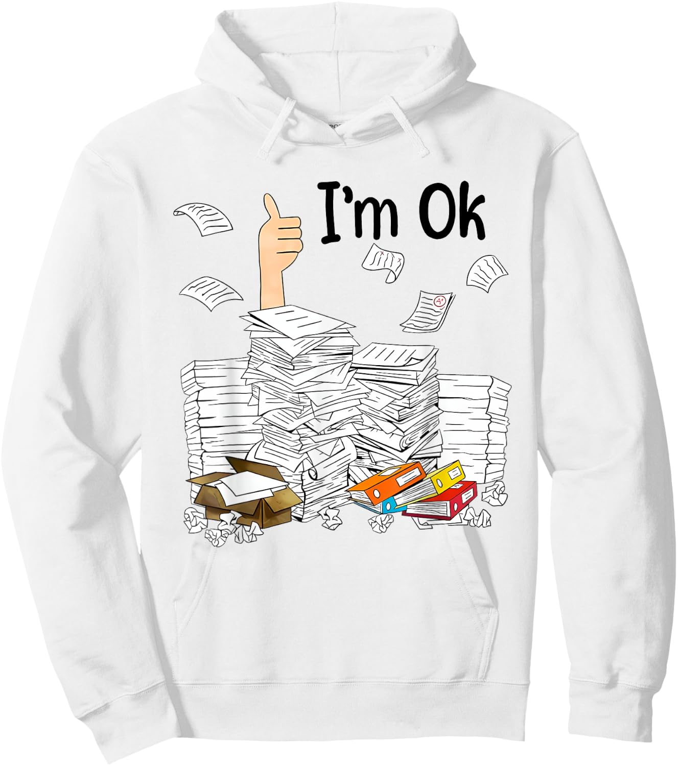 I'm ok Grading Papers Teacher life Hoodie - Hoodie | White