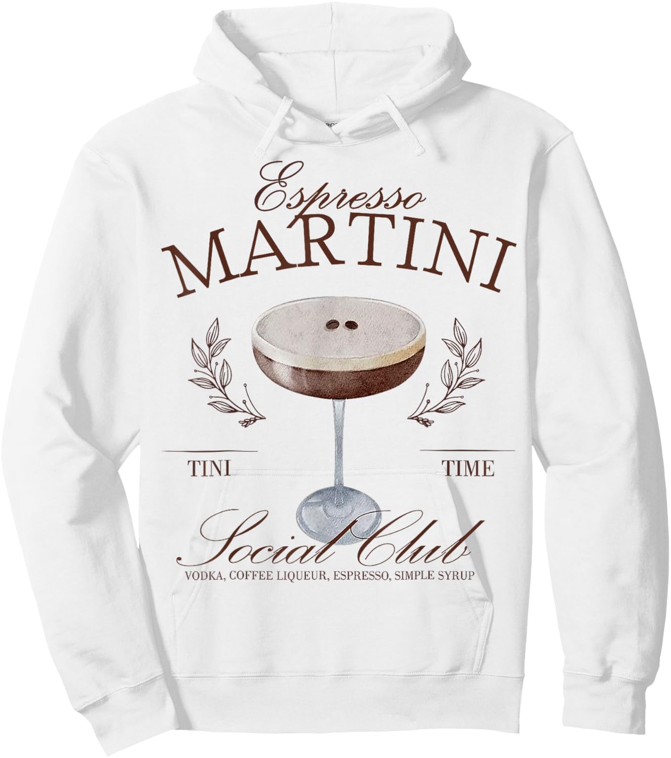 Espresso Martini Social Club Cocktail Bachelorette Design Hoodie - Hoodie | White