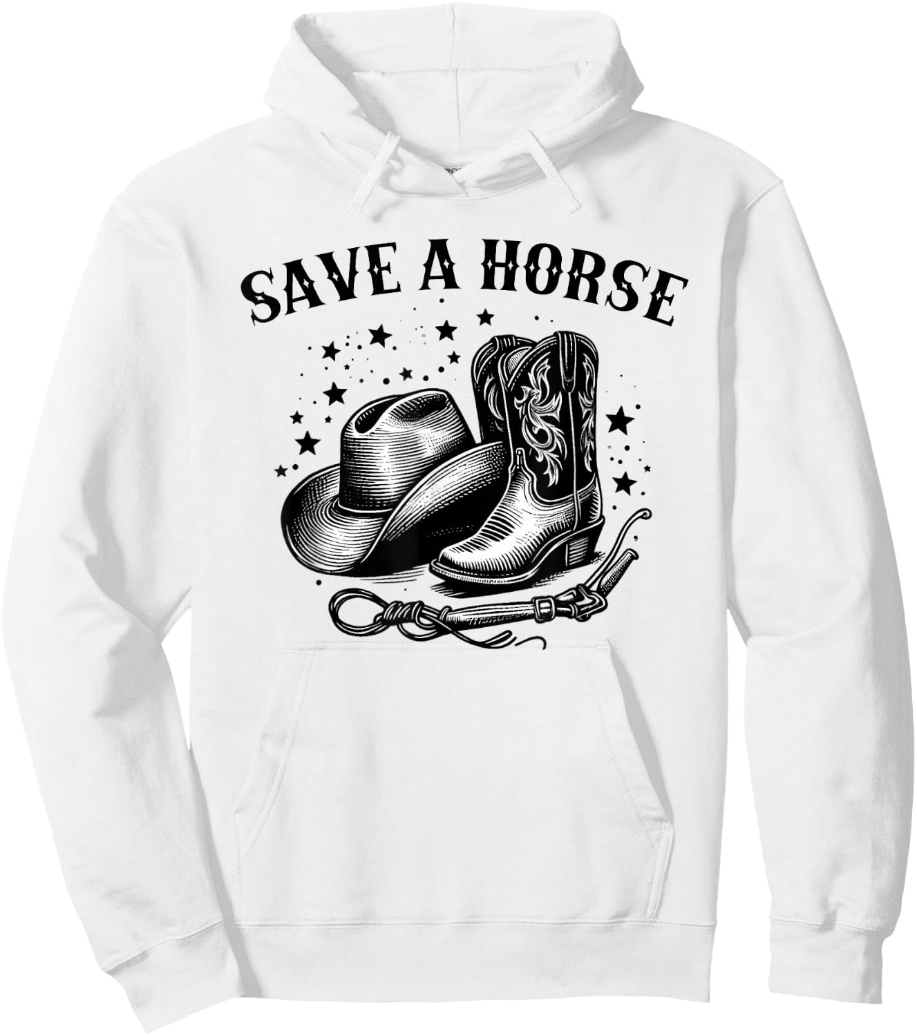 Save A Horse Western Country Retro Cowboy Hoodie - Hoodie | White