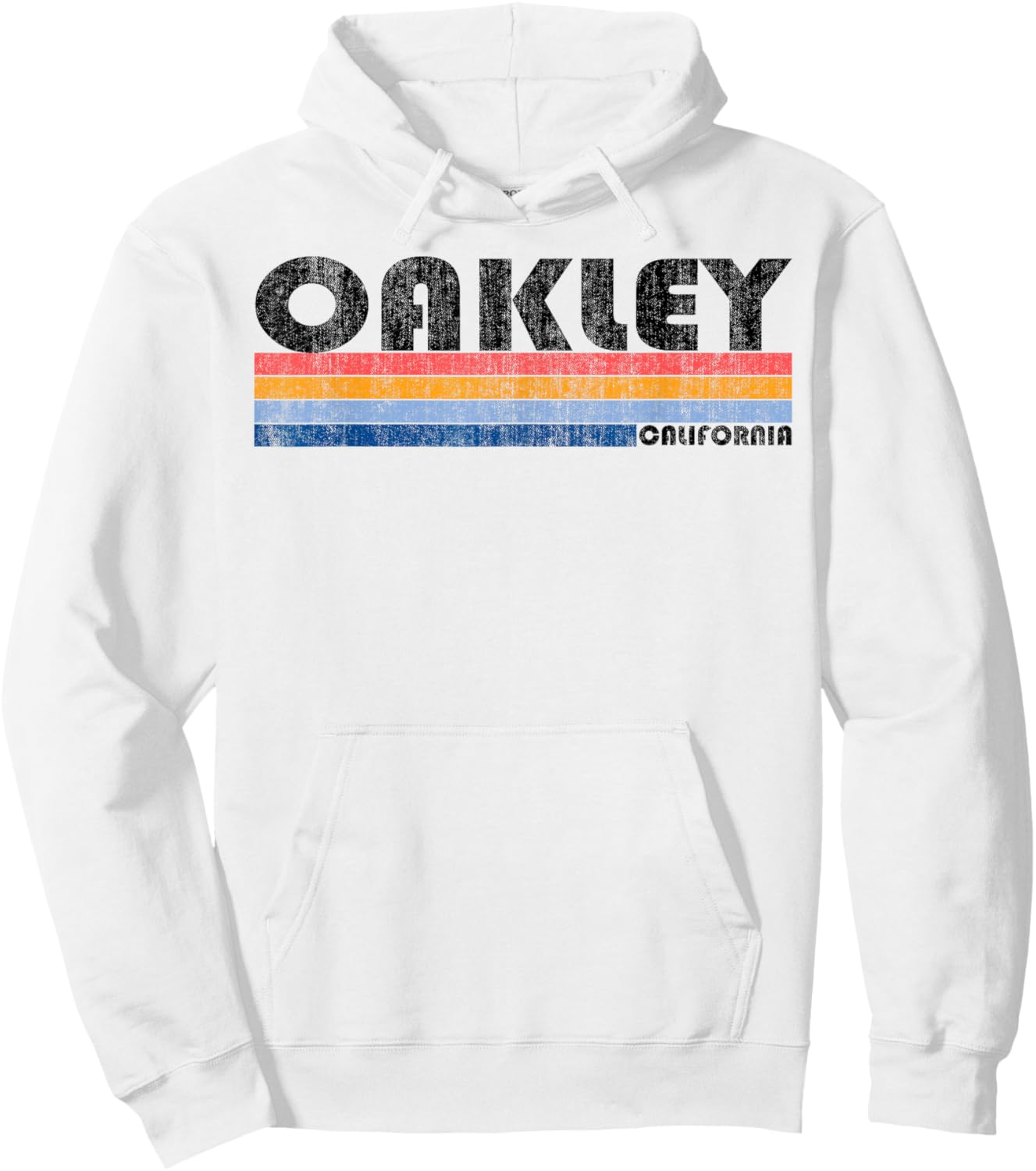 Vintage 1980s Style Oakley CA T Shirt Hoodie - Hoodie | White