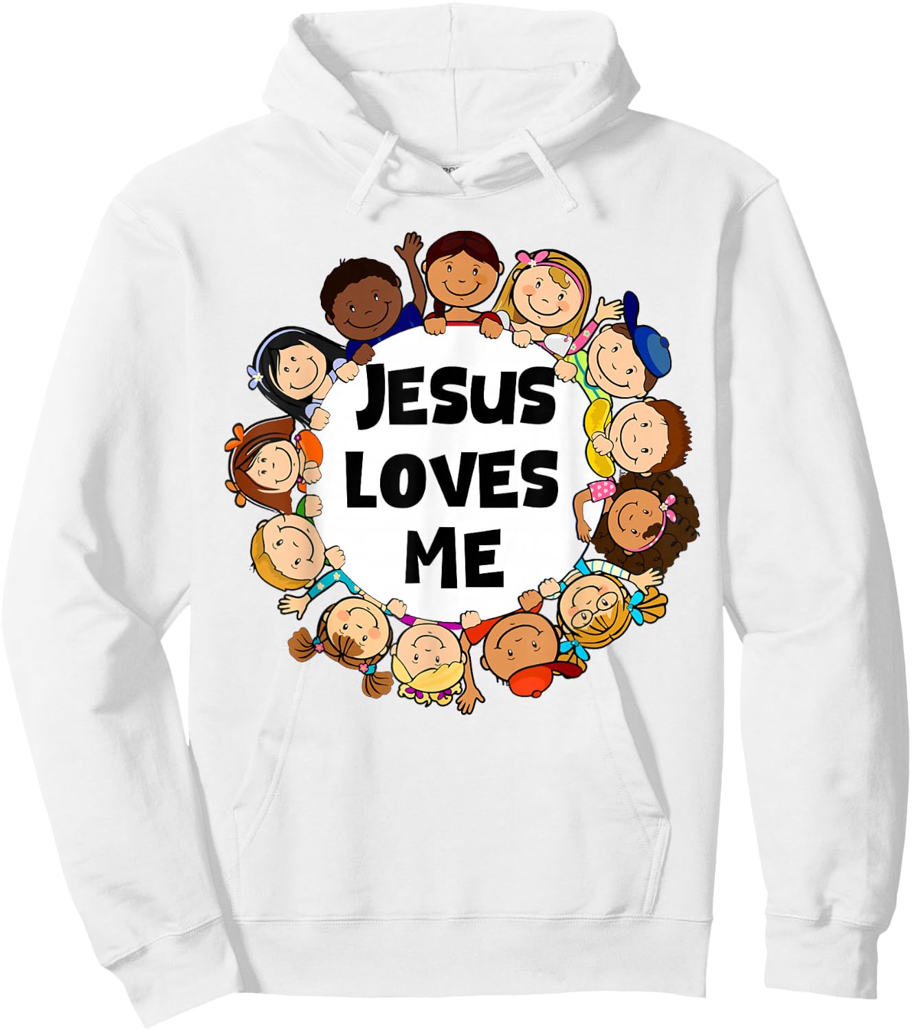 Kids Jesus Loves Me Cute Christian Faith Girl Boy Toddler Hoodie - Hoodie | White